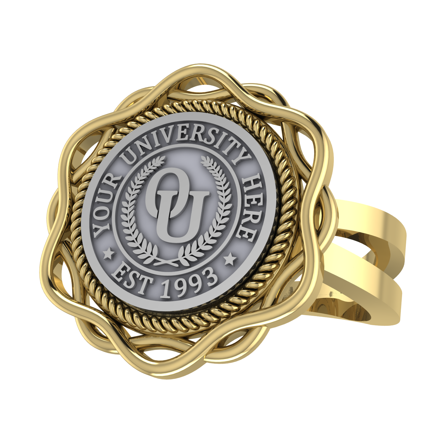 Slanga | Knife Edge Band Custom College Ring