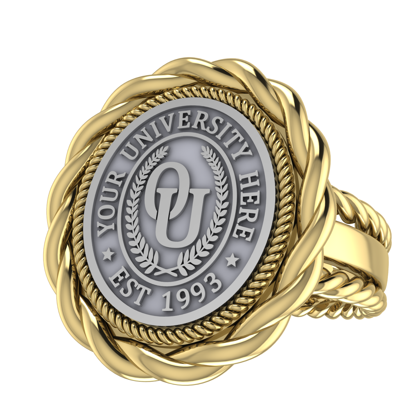 Melipat | Rope Edge Band Custom Collage Ring