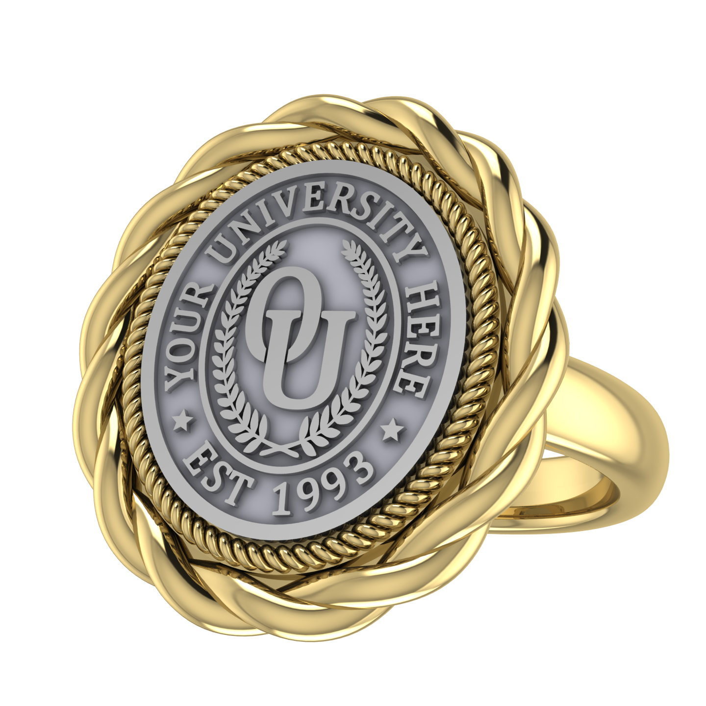 Melipat | Classic Dome Band Custom Collage Ring