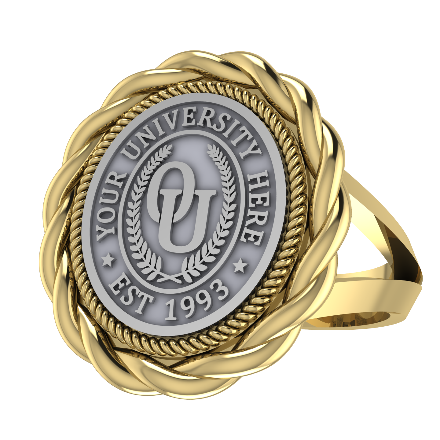 Melipat | V-Frame Band Custom Collage Ring