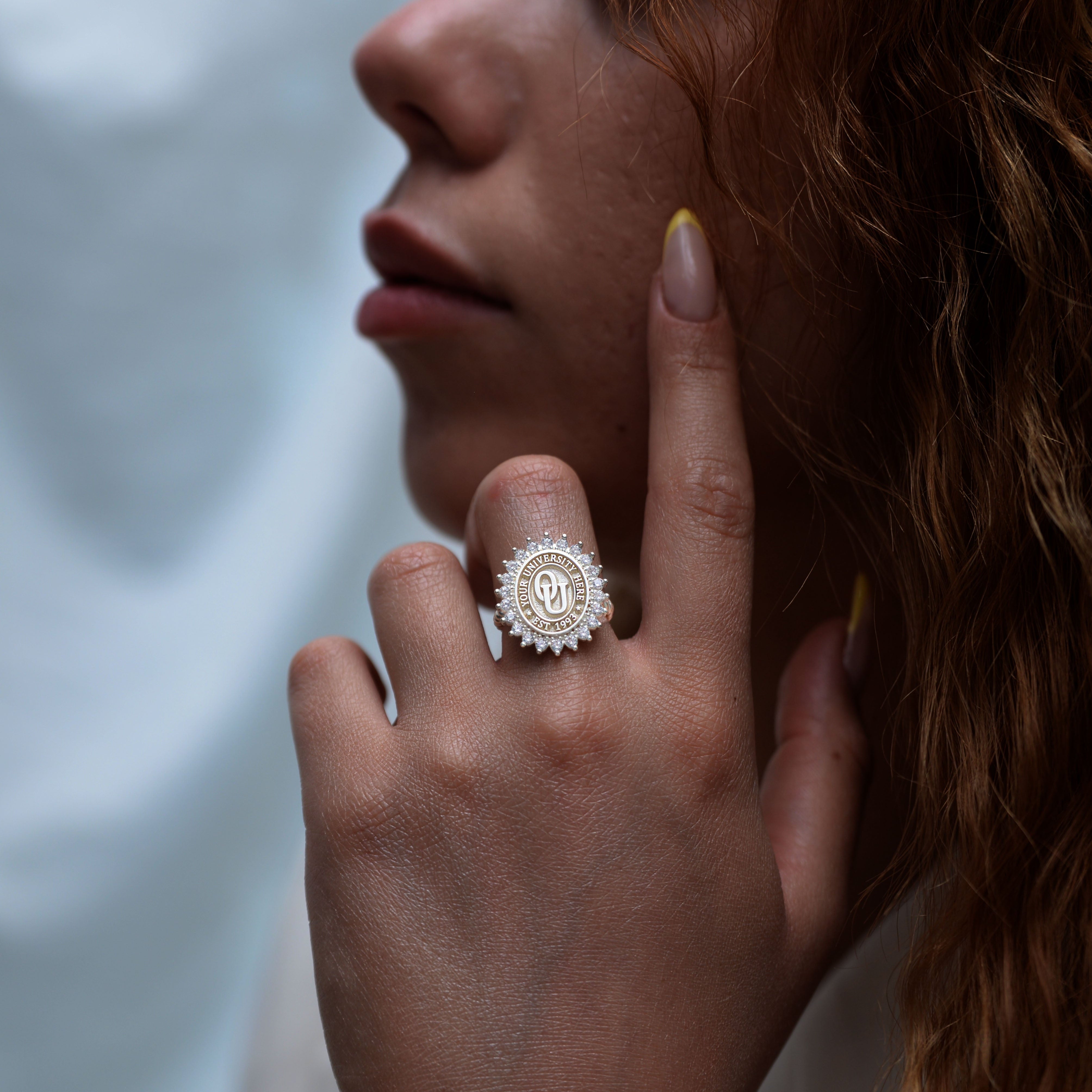 Serku Oval | Rope Core Band Custom Collage Ring