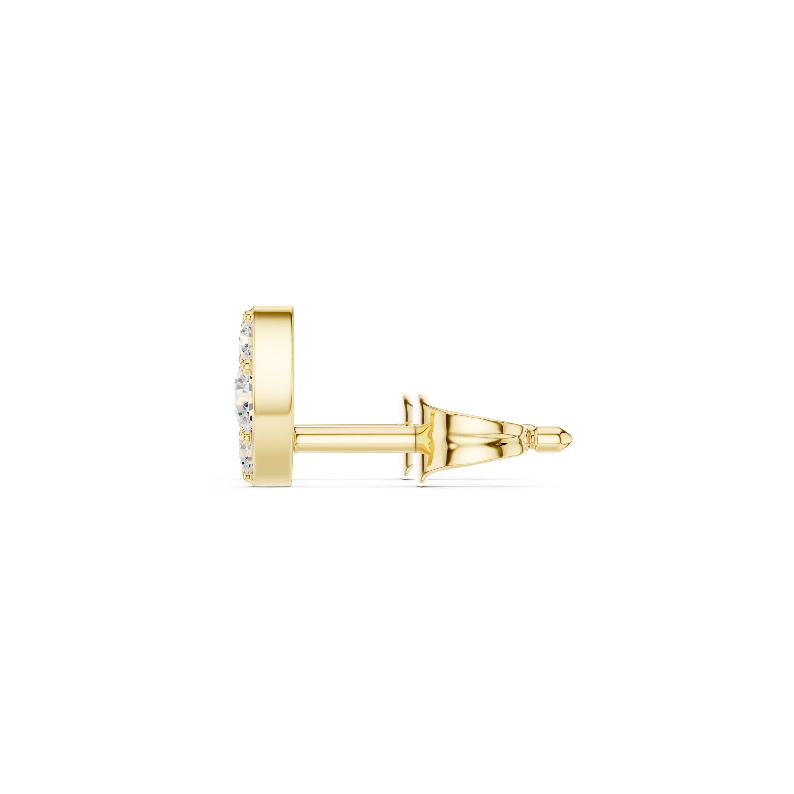 Leaf-Inspired Diamond Stud Earrings