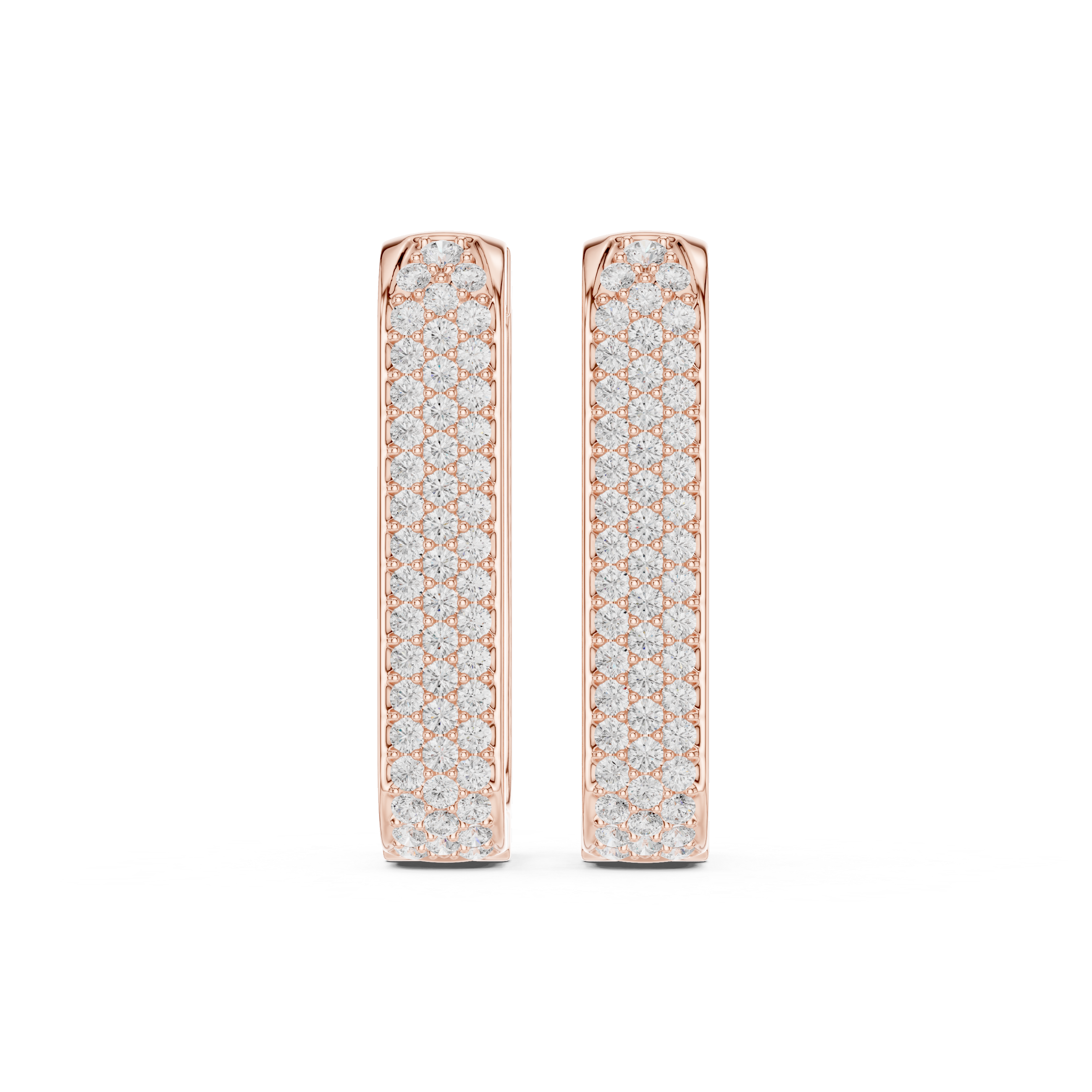 Vertical Diamond Bar Stud Earrings
