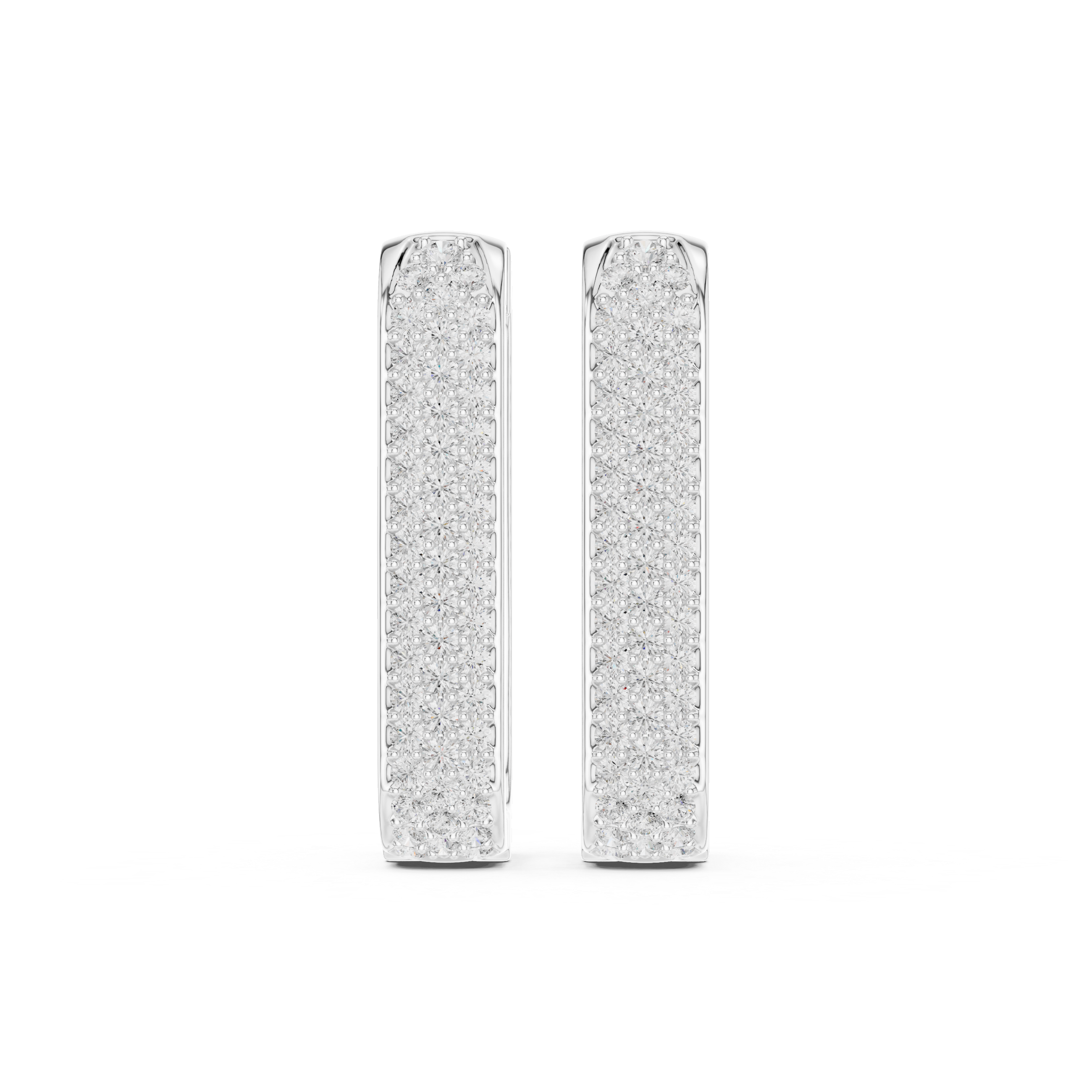Vertical Diamond Bar Stud Earrings