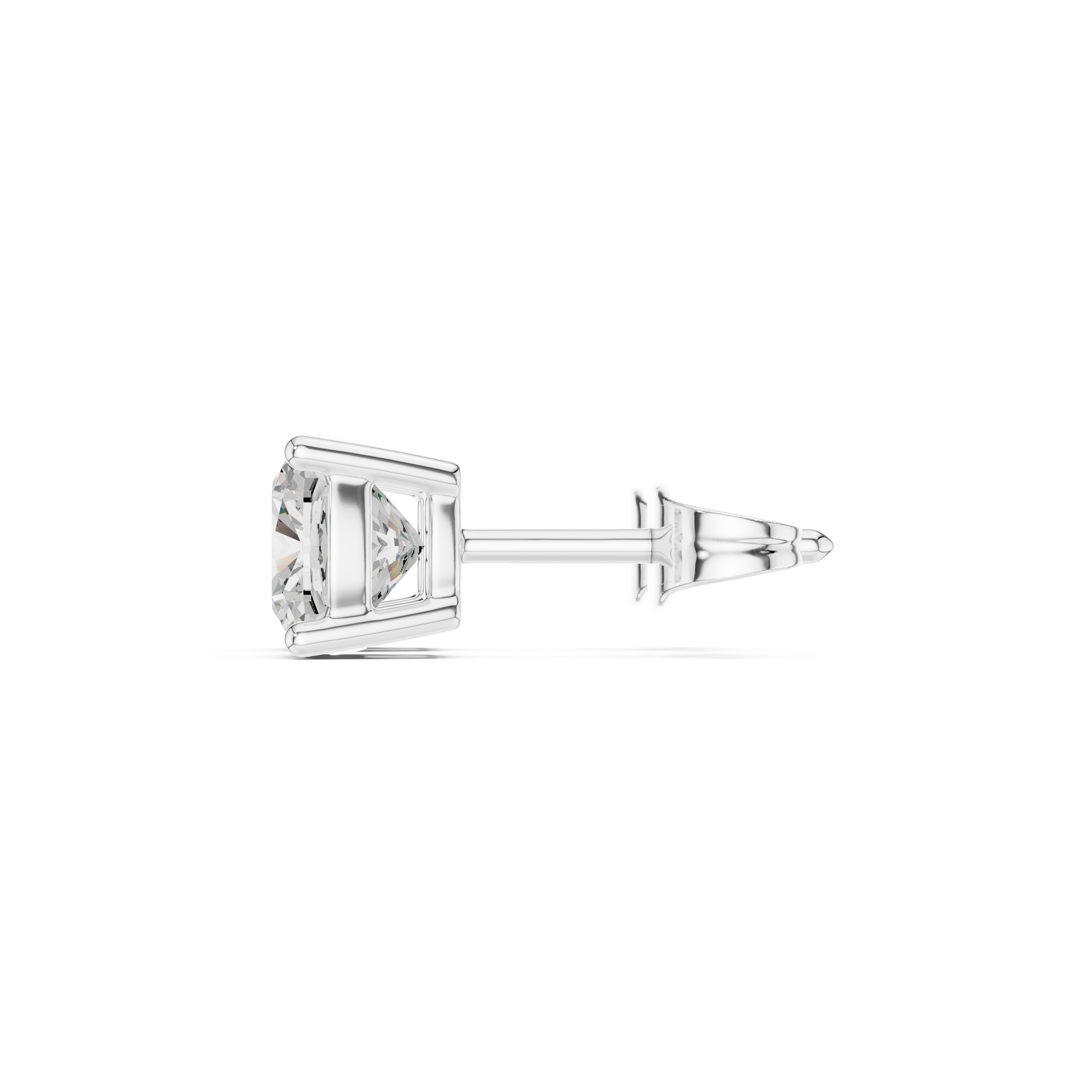Cushion Cut Solitaire Stud Earrings