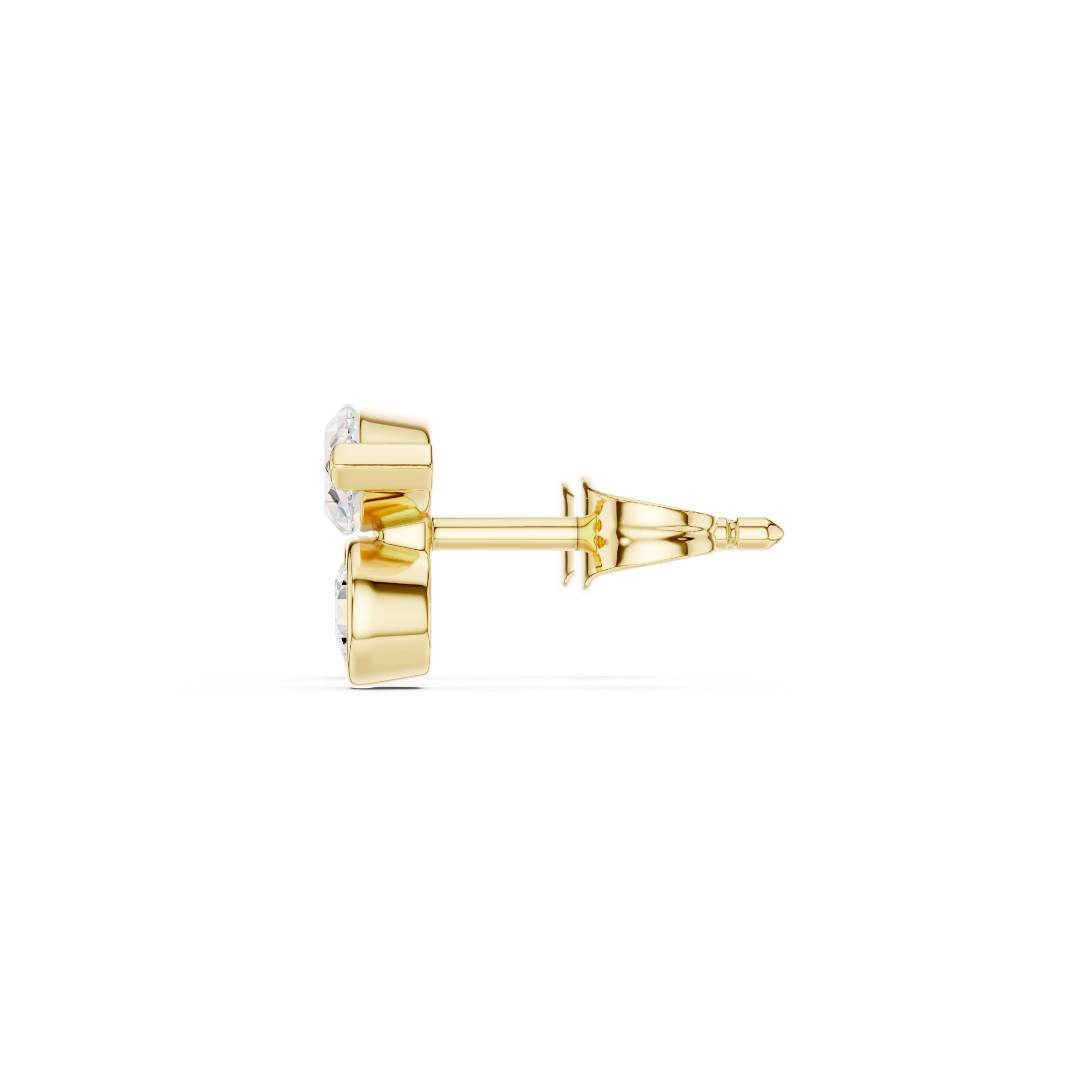 Marquise & Round Diamond Duo Stud Earrings