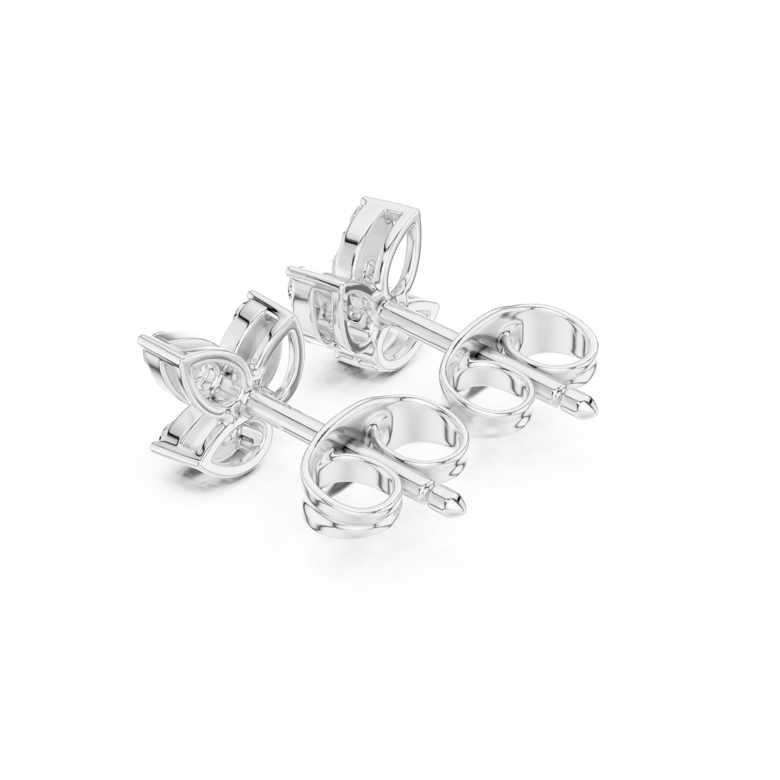 Butterfly Cluster Diamond Stud Earrings