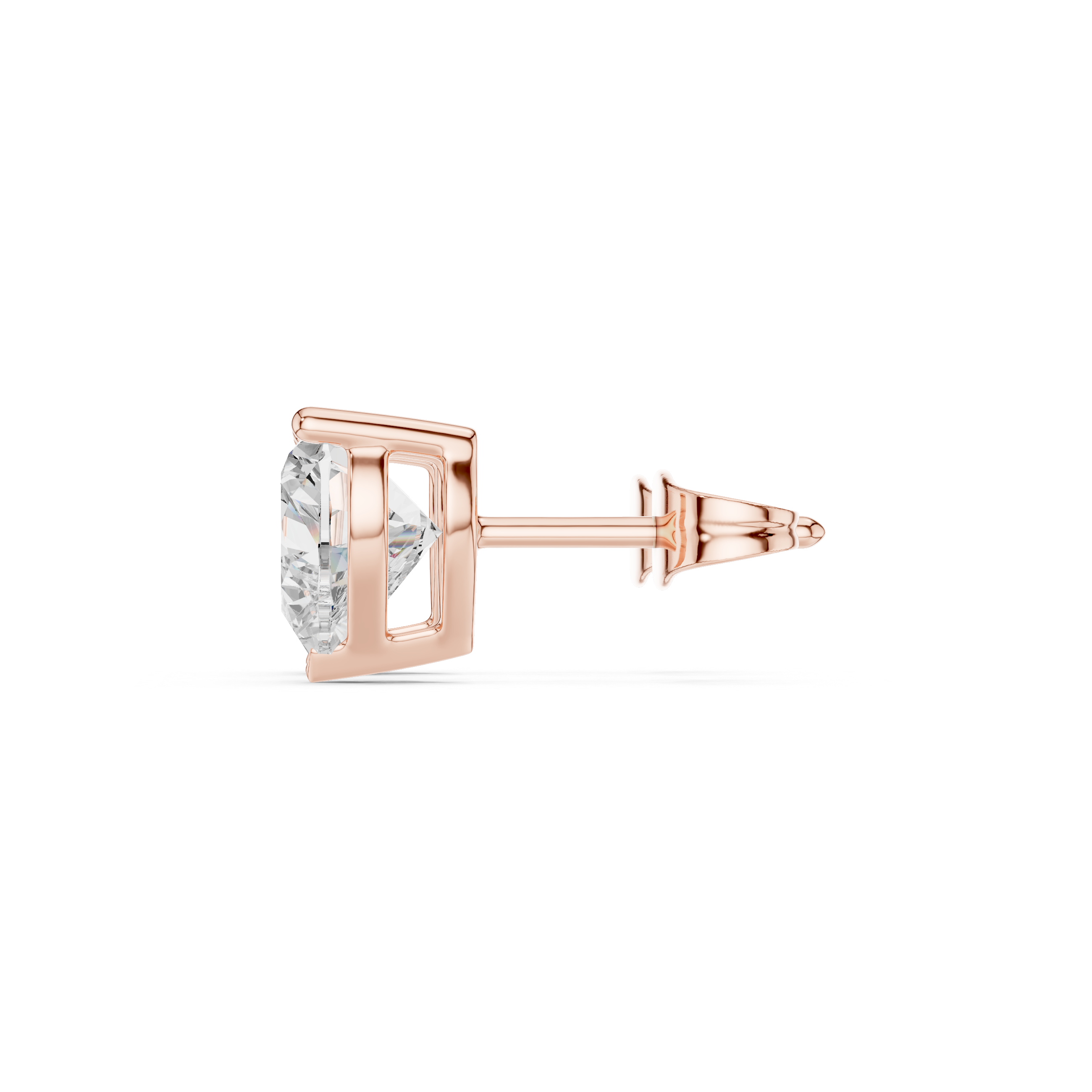 Heart Cut Solitaire Stud Earrings