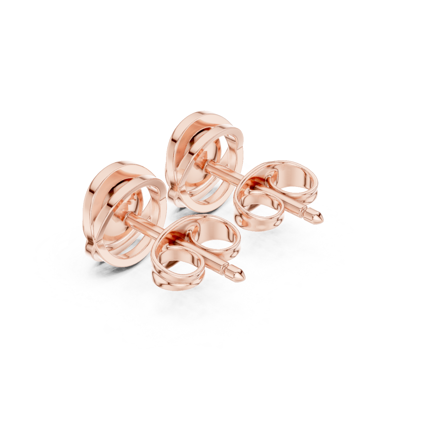 Classic Round Cluster Diamond Stud Earrings