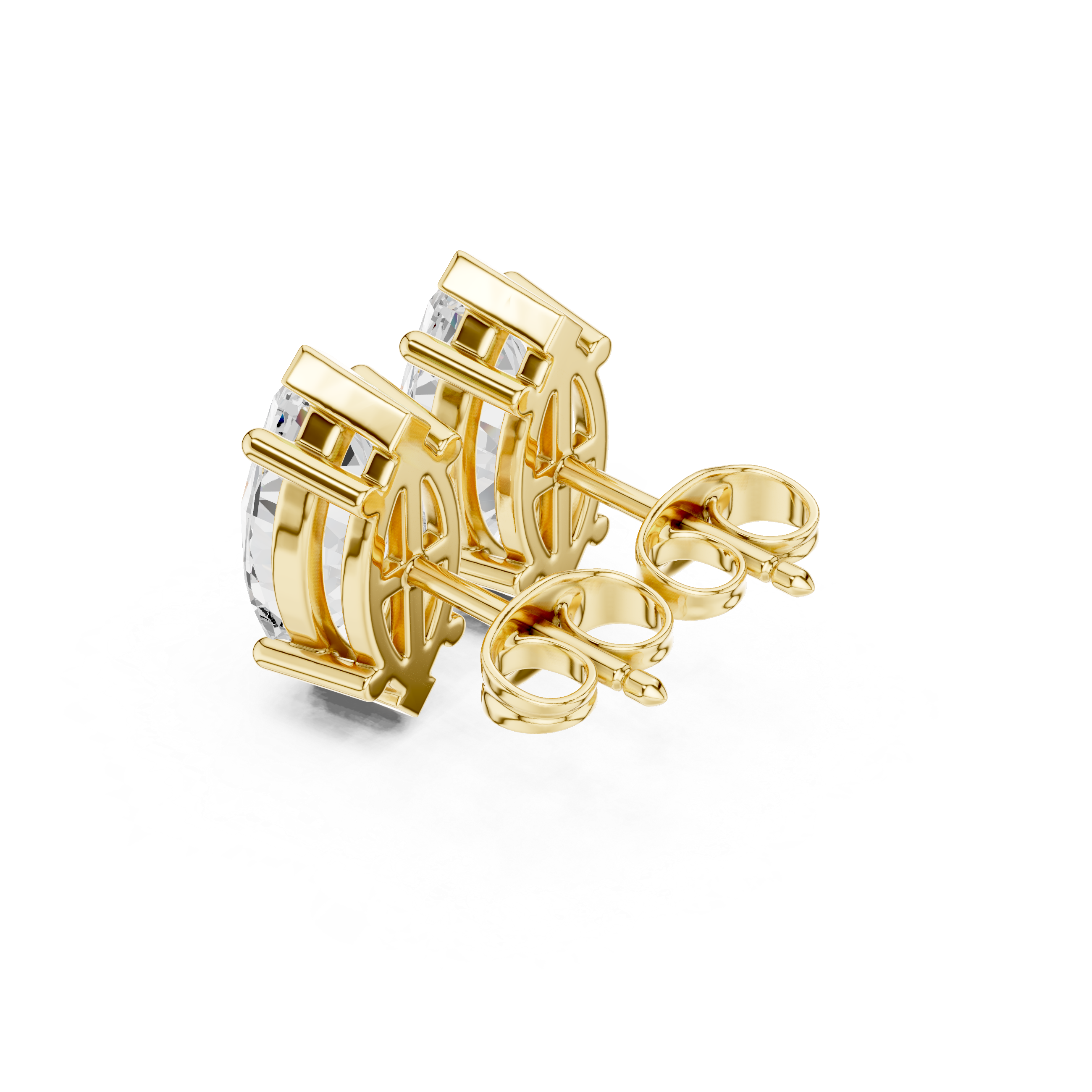 Marquise Cut Solitaire Stud Earrings