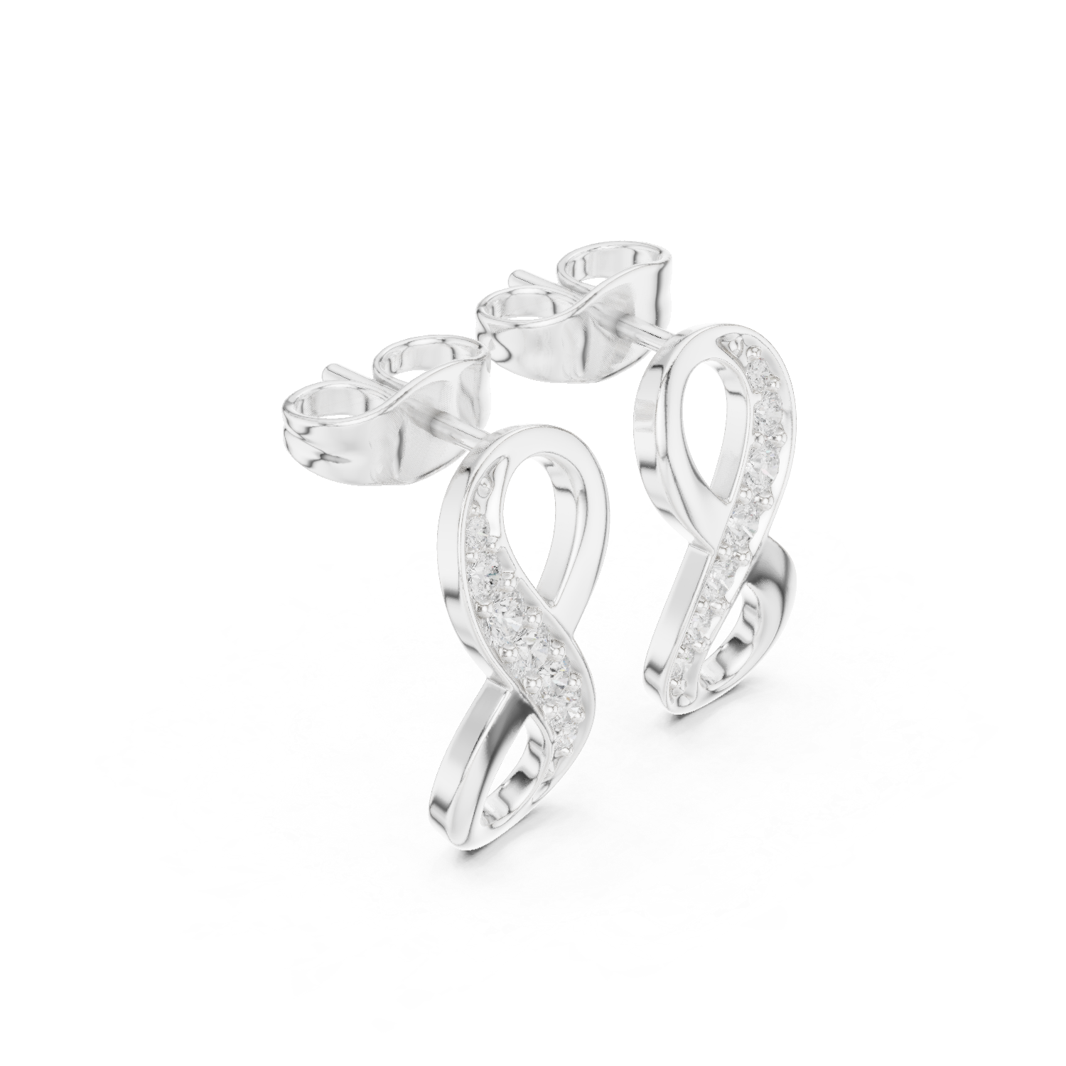 Infinity Diamond Stud Earrings