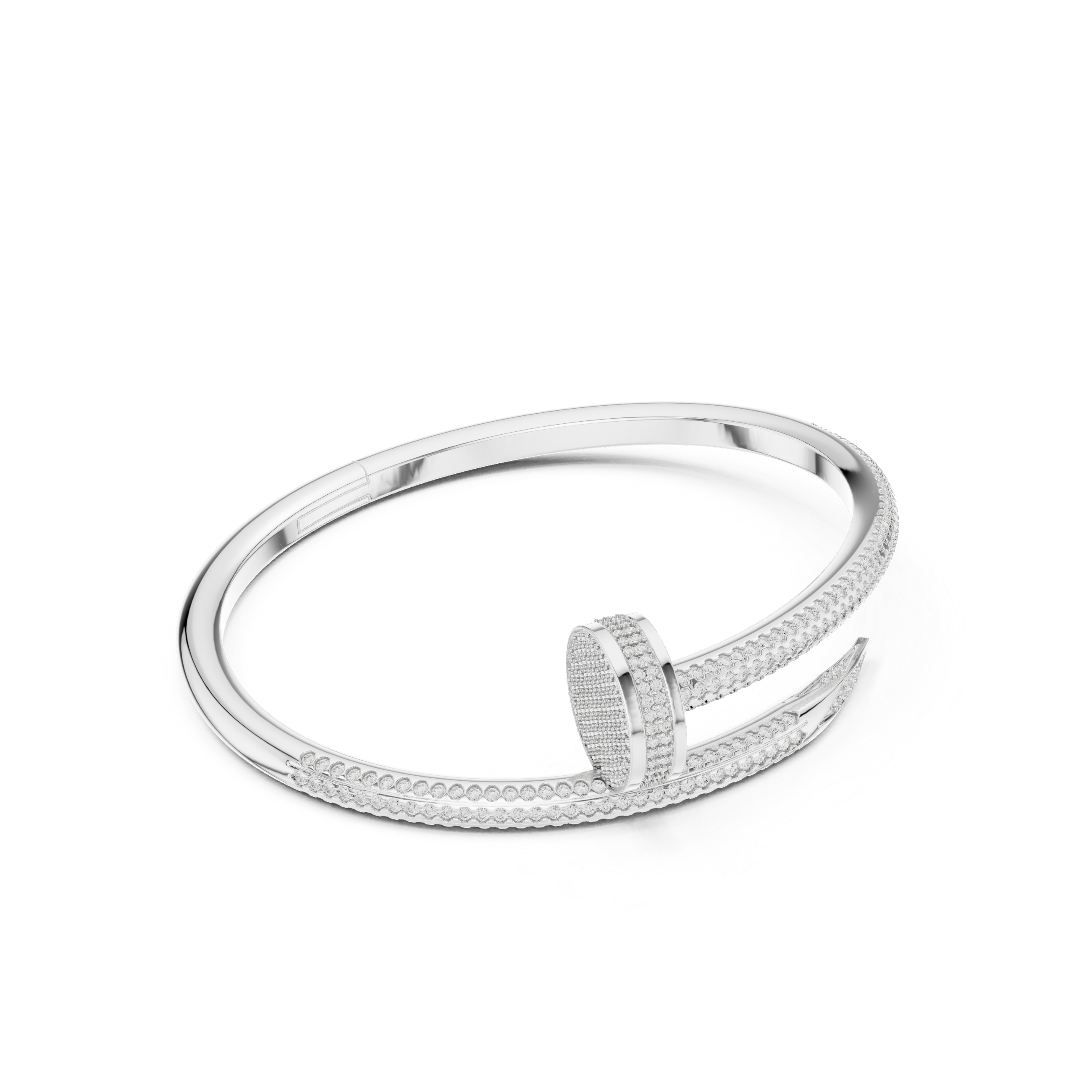 Diamond Pavé Nail Wrap Bangle