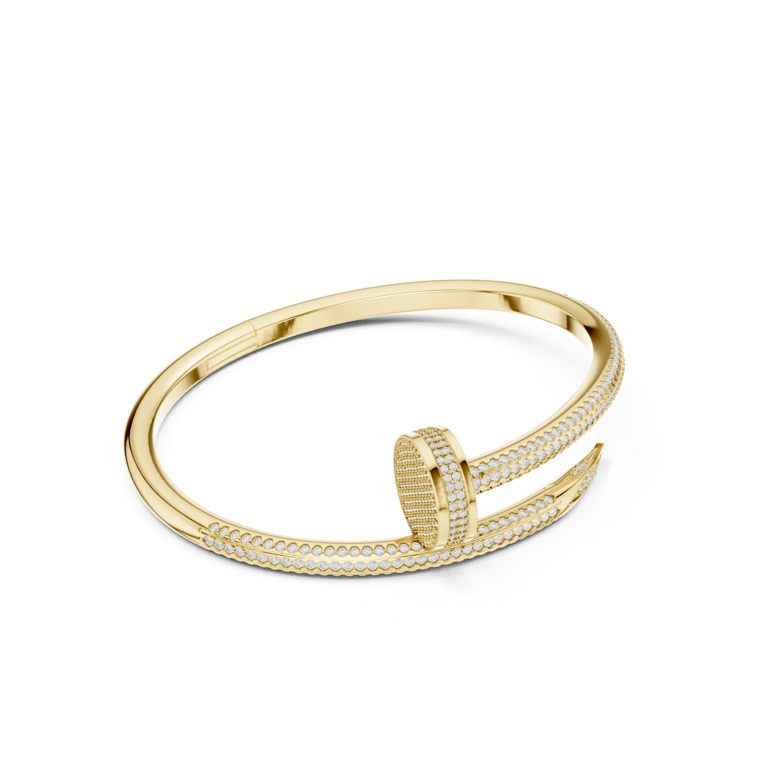 Diamond Pavé Nail Wrap Bangle