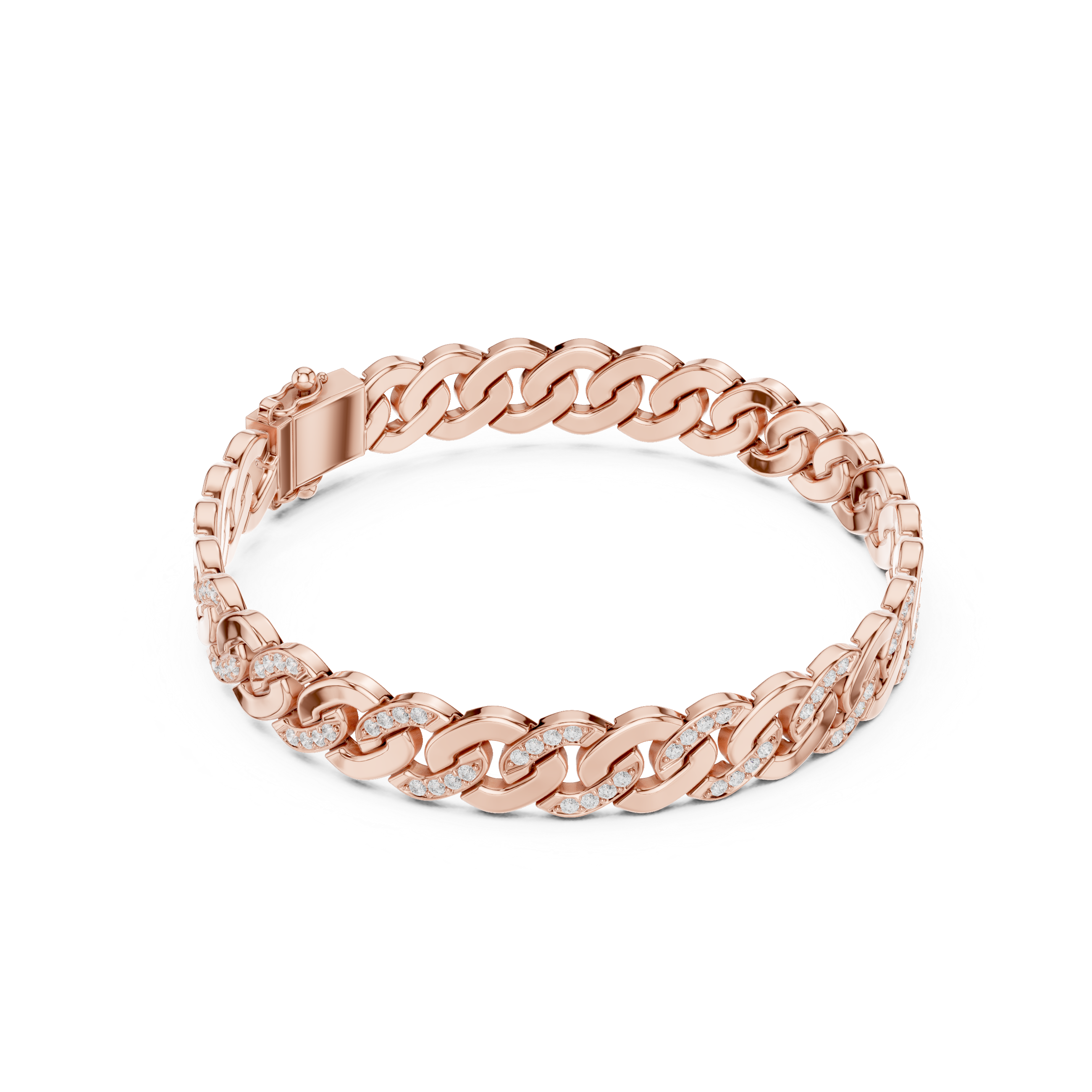 Diamond Cuban Link Chain Bracelet