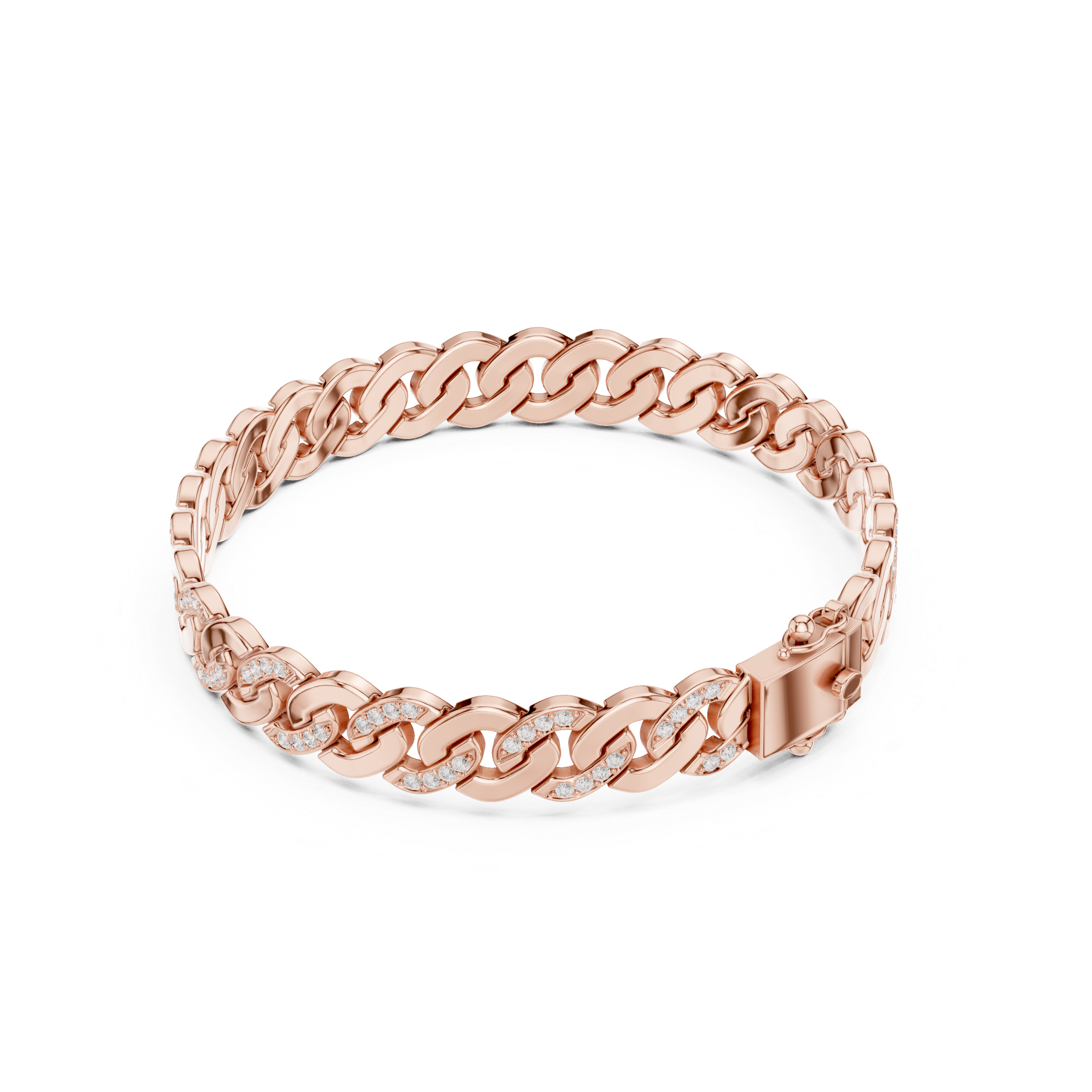 Diamond Cuban Link Chain Bracelet