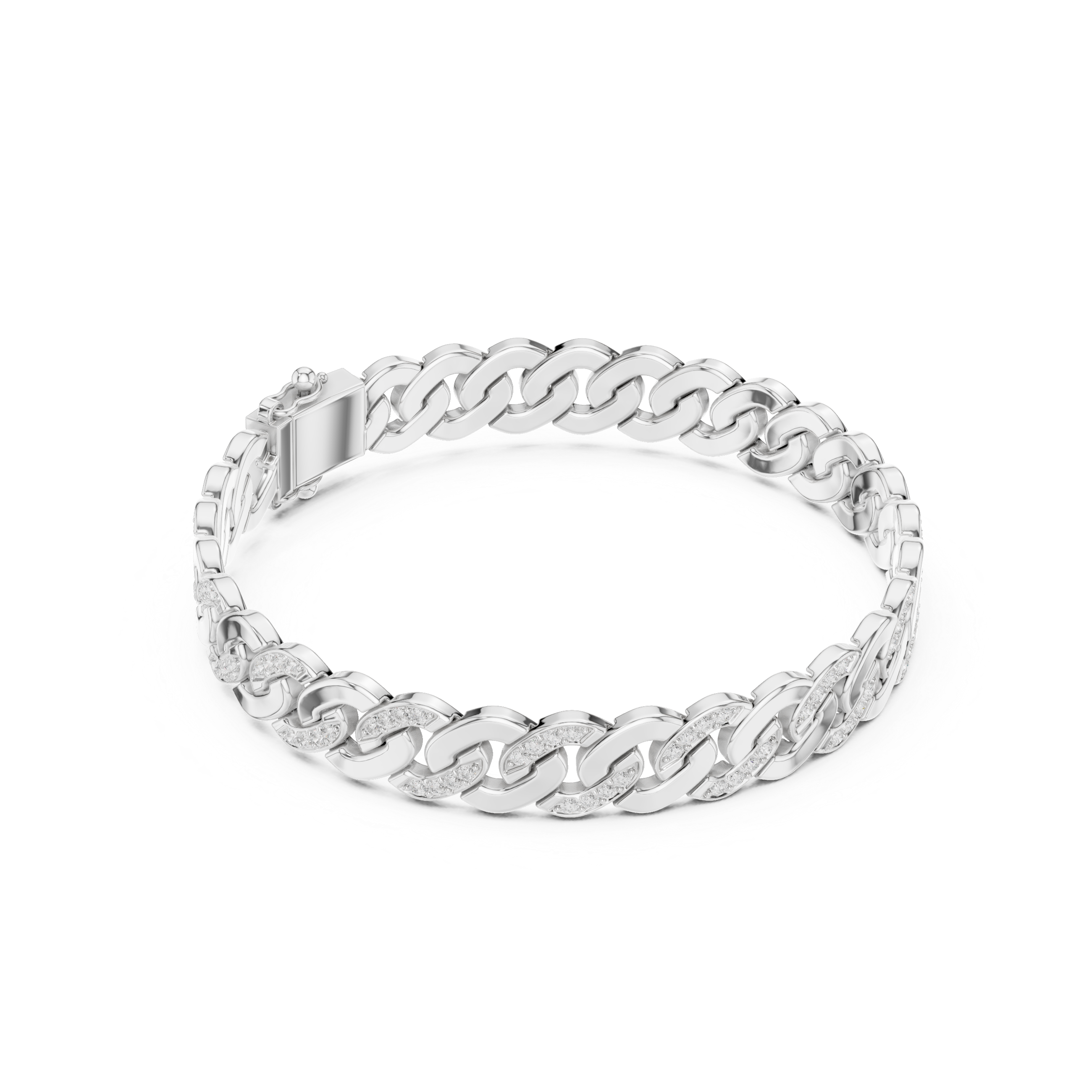 Diamond Cuban Link Chain Bracelet