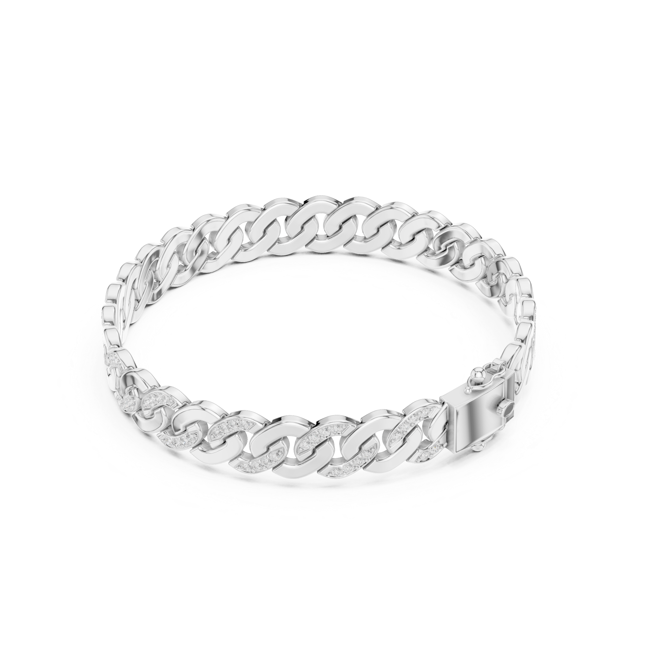 Diamond Cuban Link Chain Bracelet