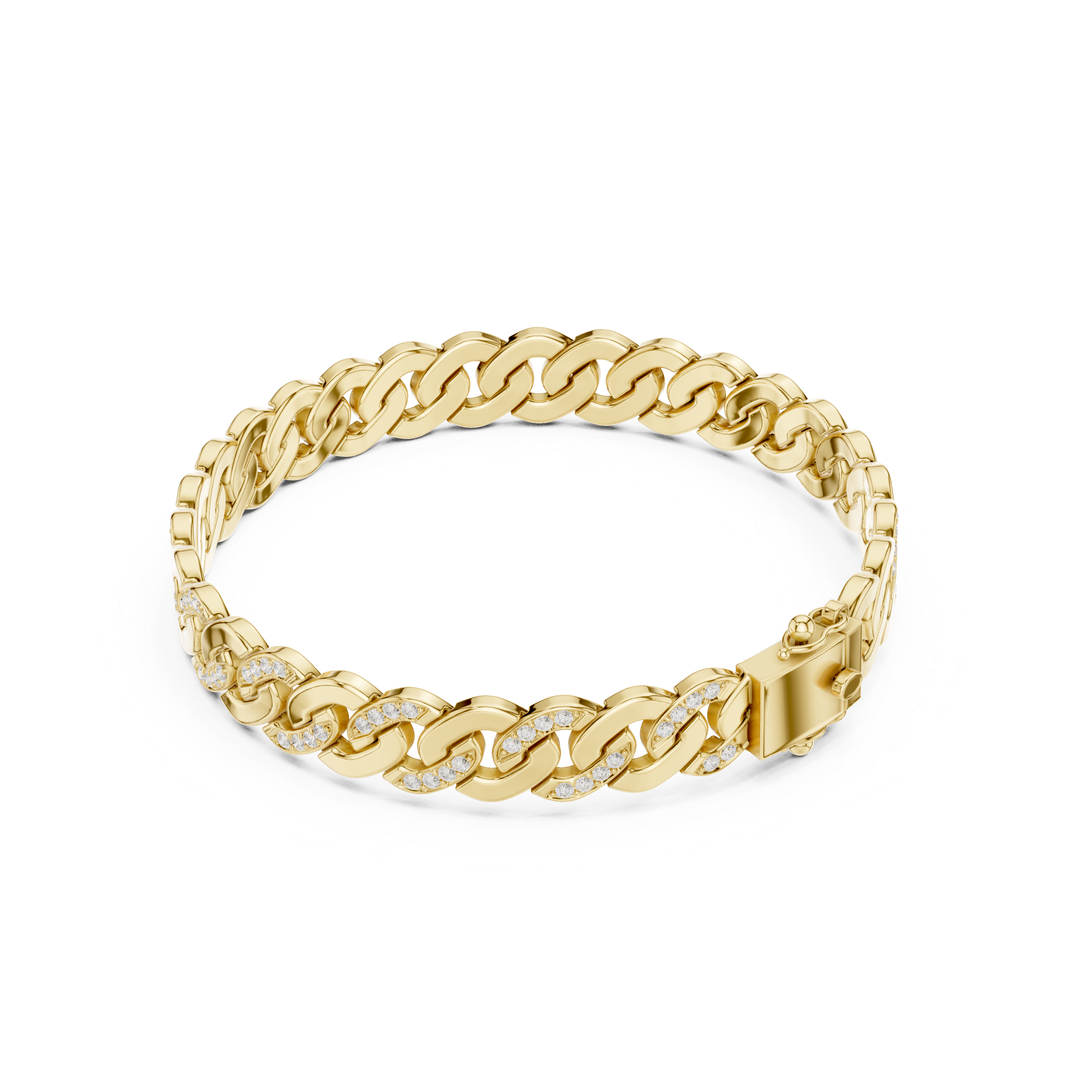 Diamond Cuban Link Chain Bracelet