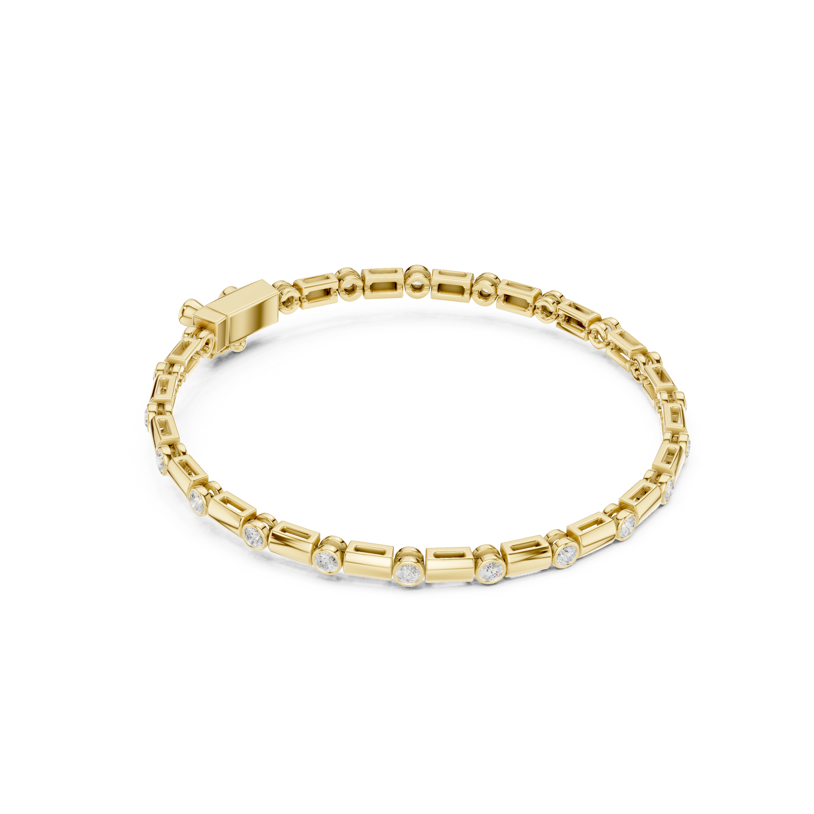 Luxury Bezel Diamond Bracelet