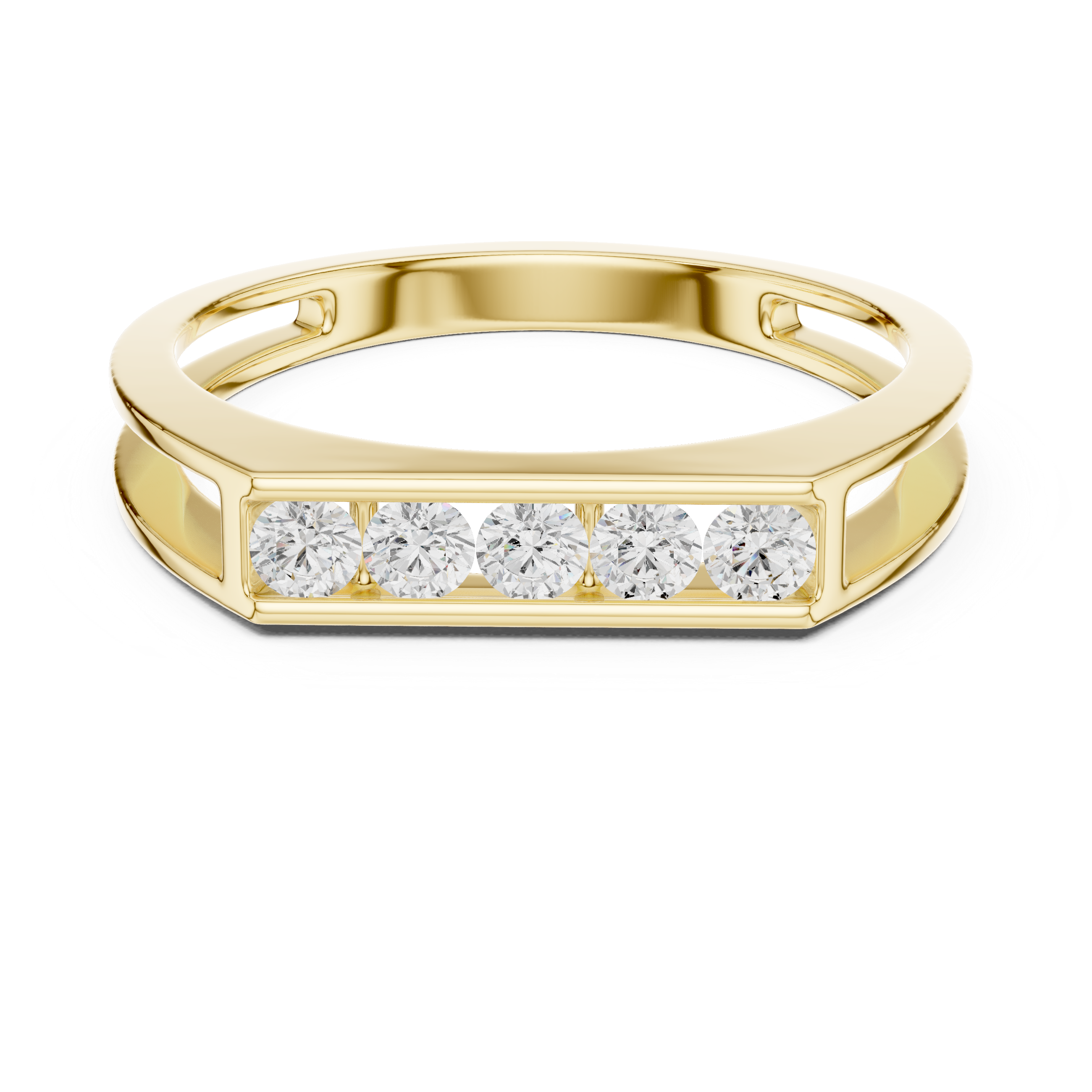Minimal Channel Set Modern Men’s Ring