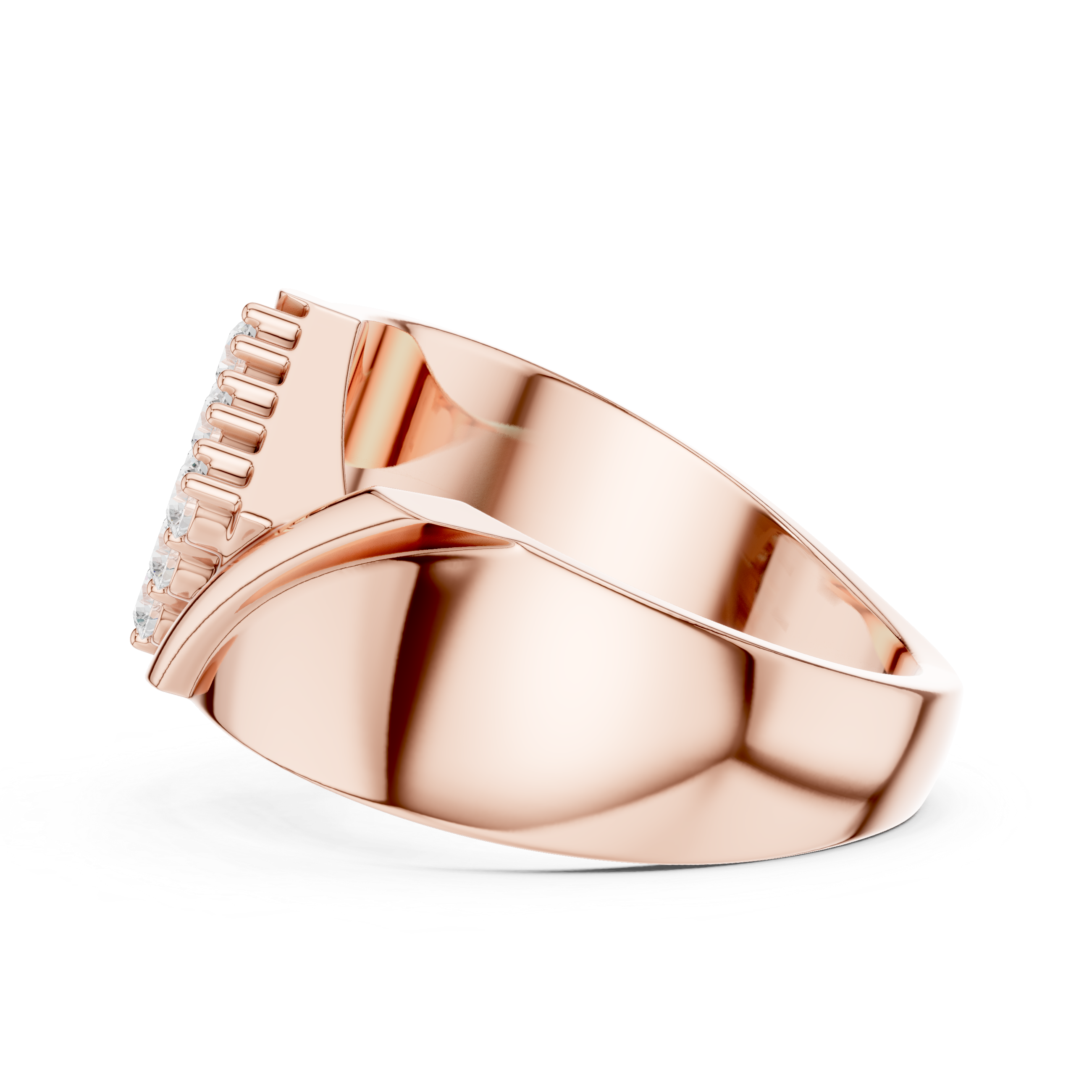 Diagonal Cluster Diamond Men’s Statement Ring