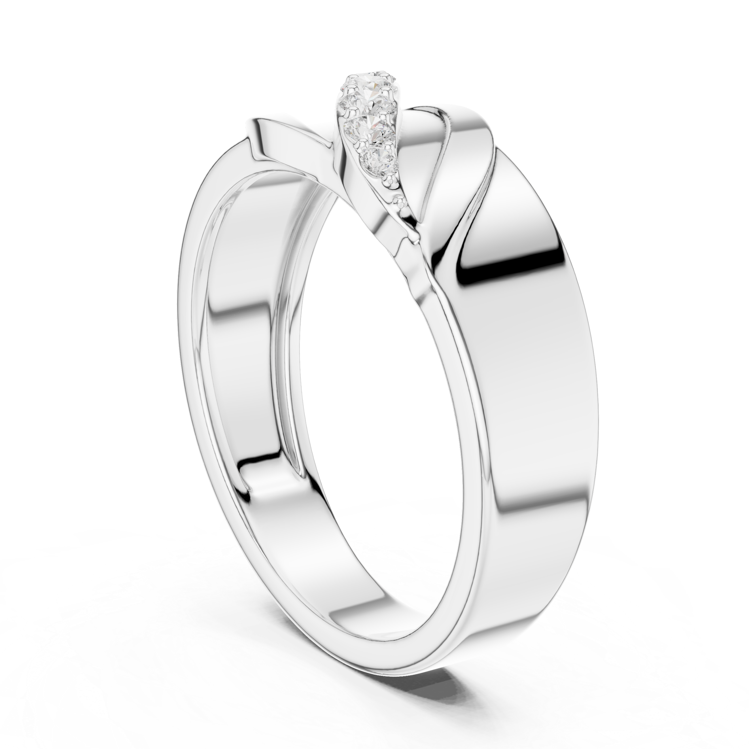 Wave Design Multi-Stone Diamond Ring