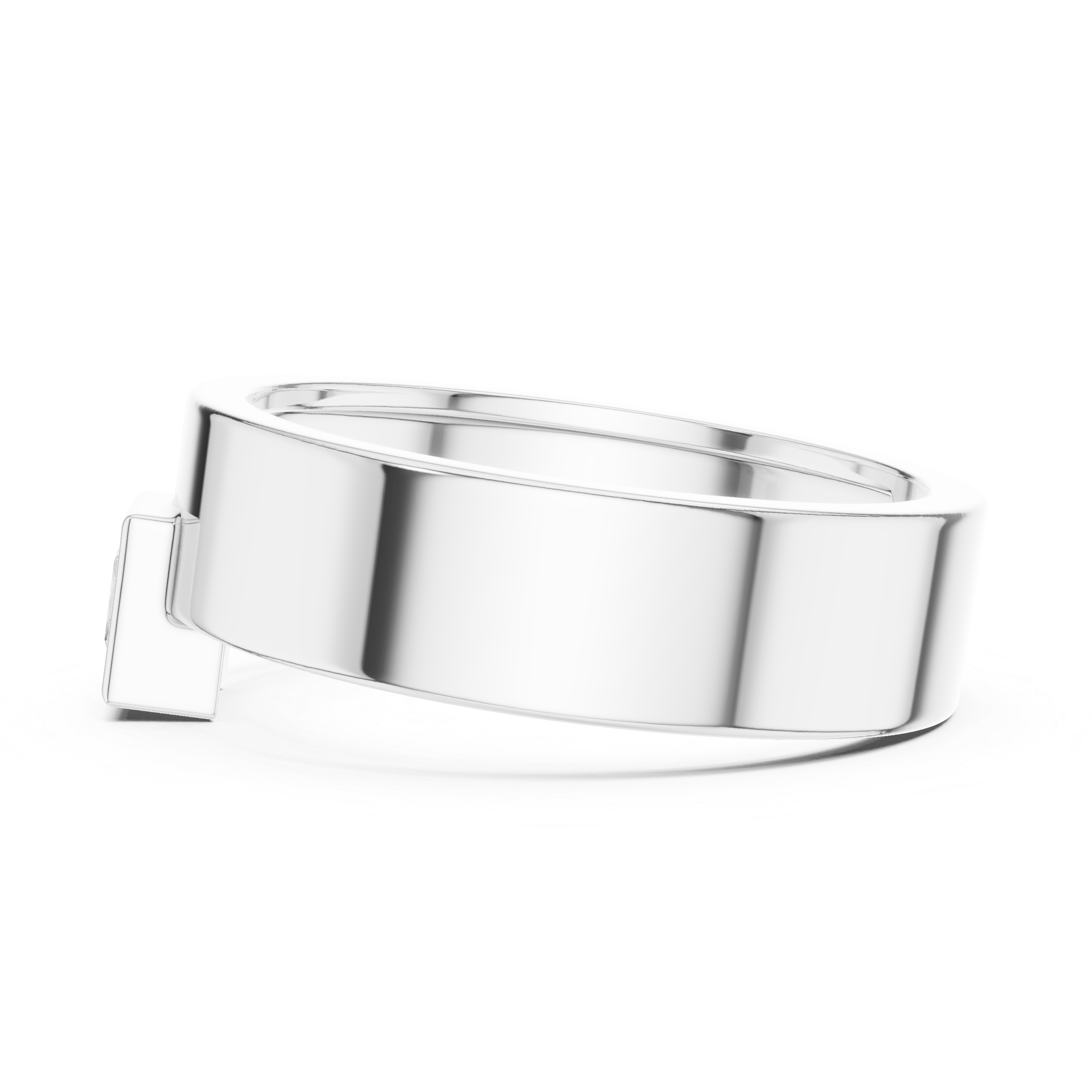 Men’s Princess Cut Bezel Set Diamond Ring in Gold