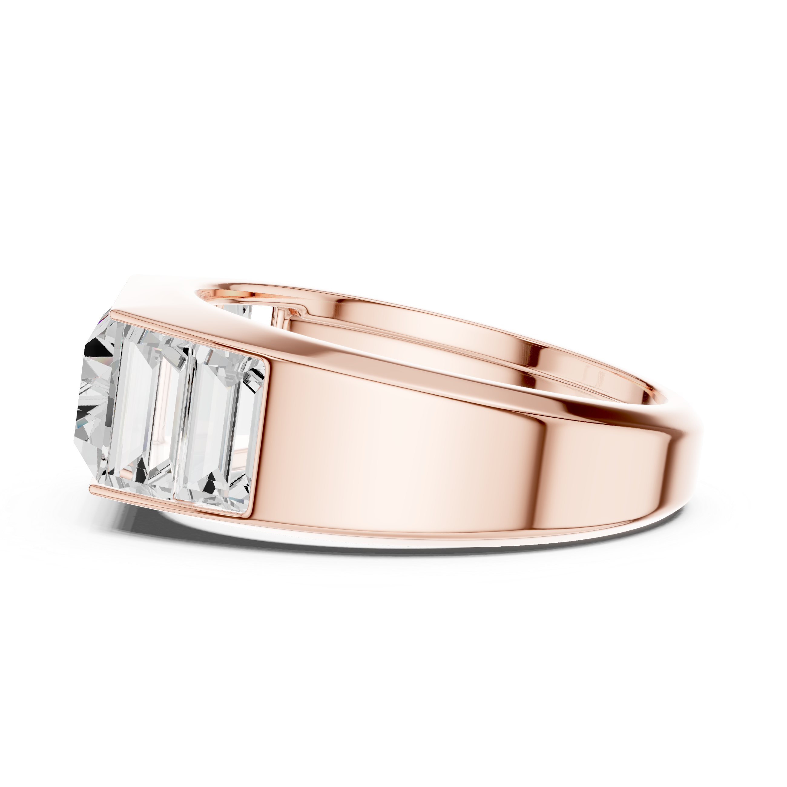 Baguette Cut Channel Set Statement Ring