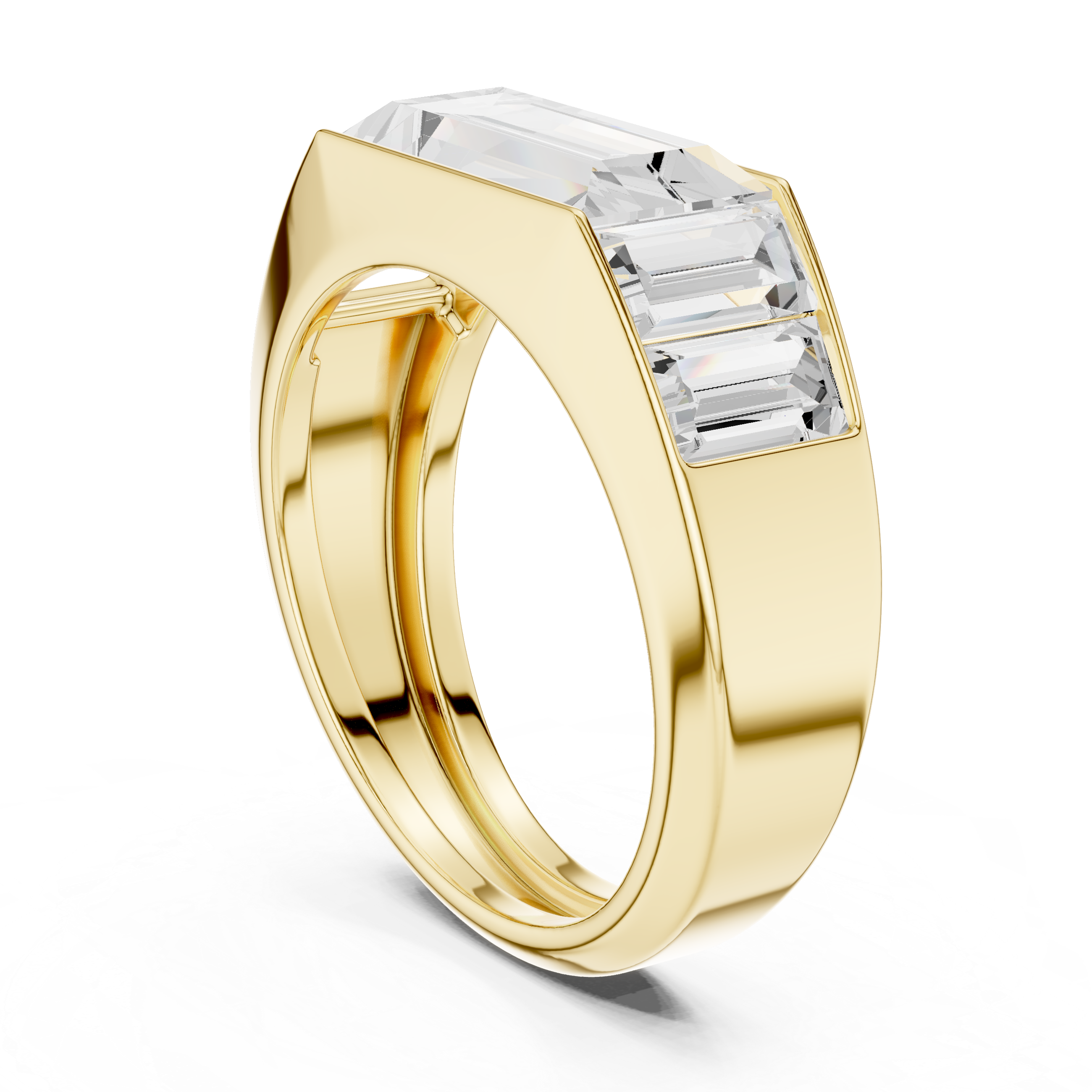 Baguette Cut Channel Set Statement Ring