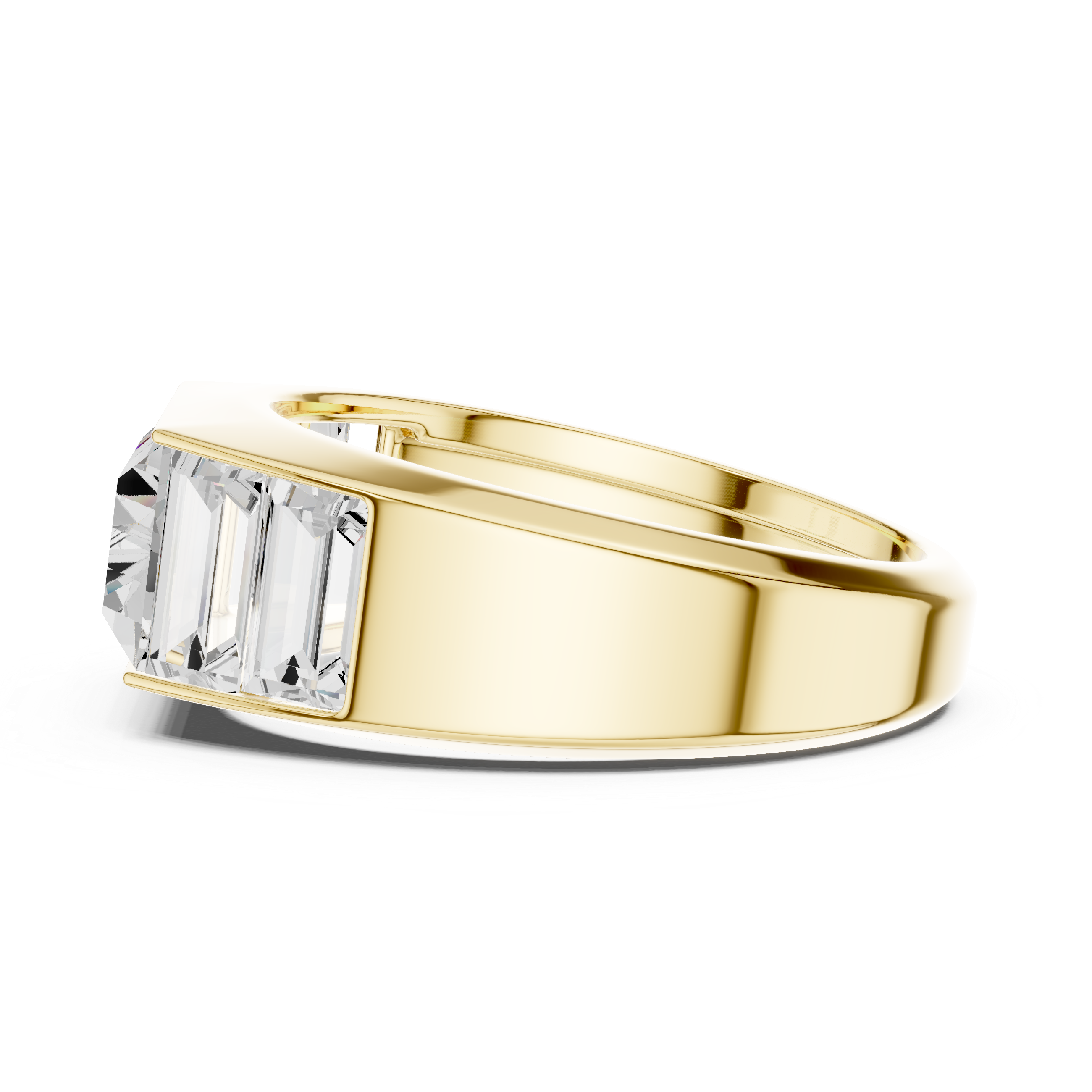 Baguette Cut Channel Set Statement Ring