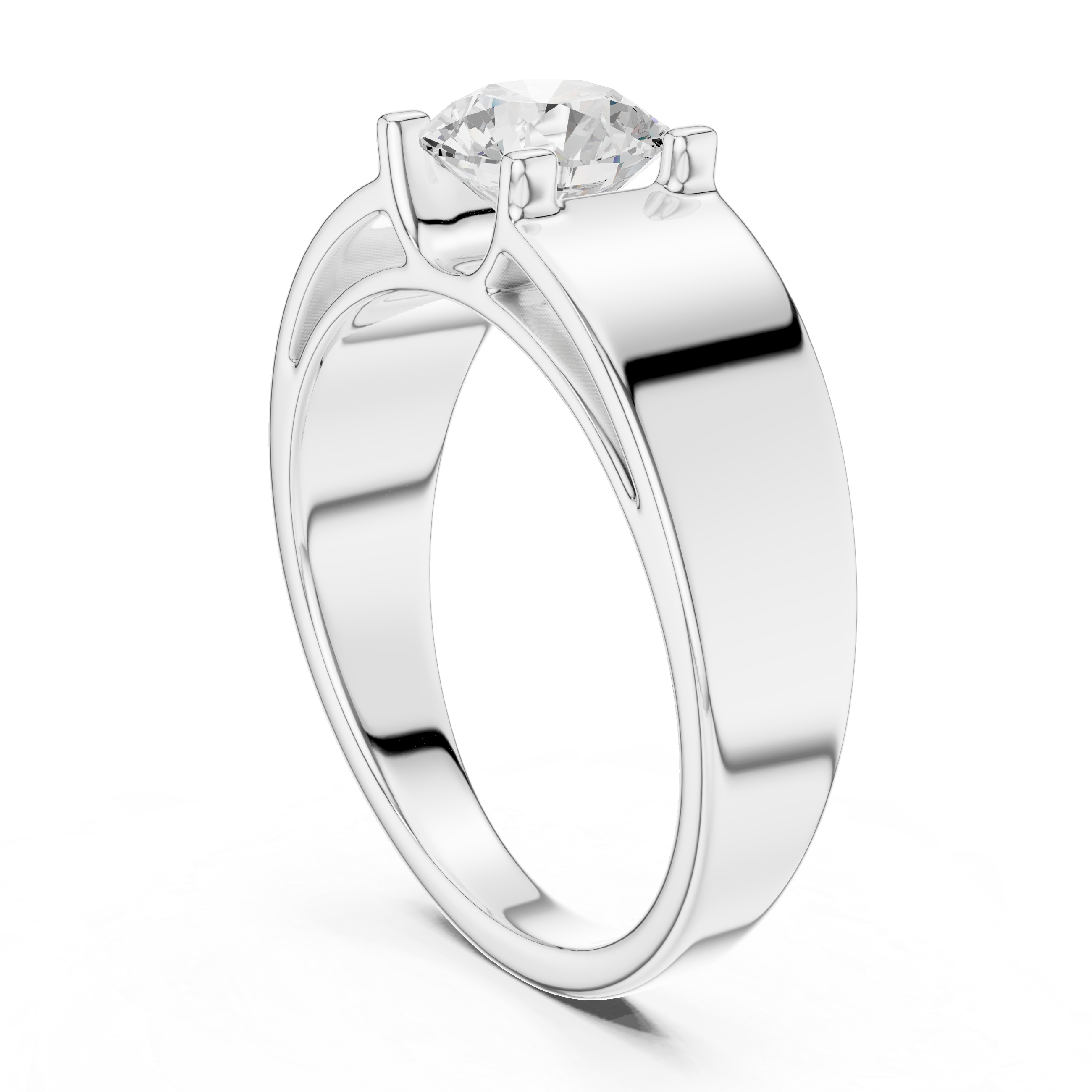 Men’s Classic Solitaire Diamond Ring in Gold