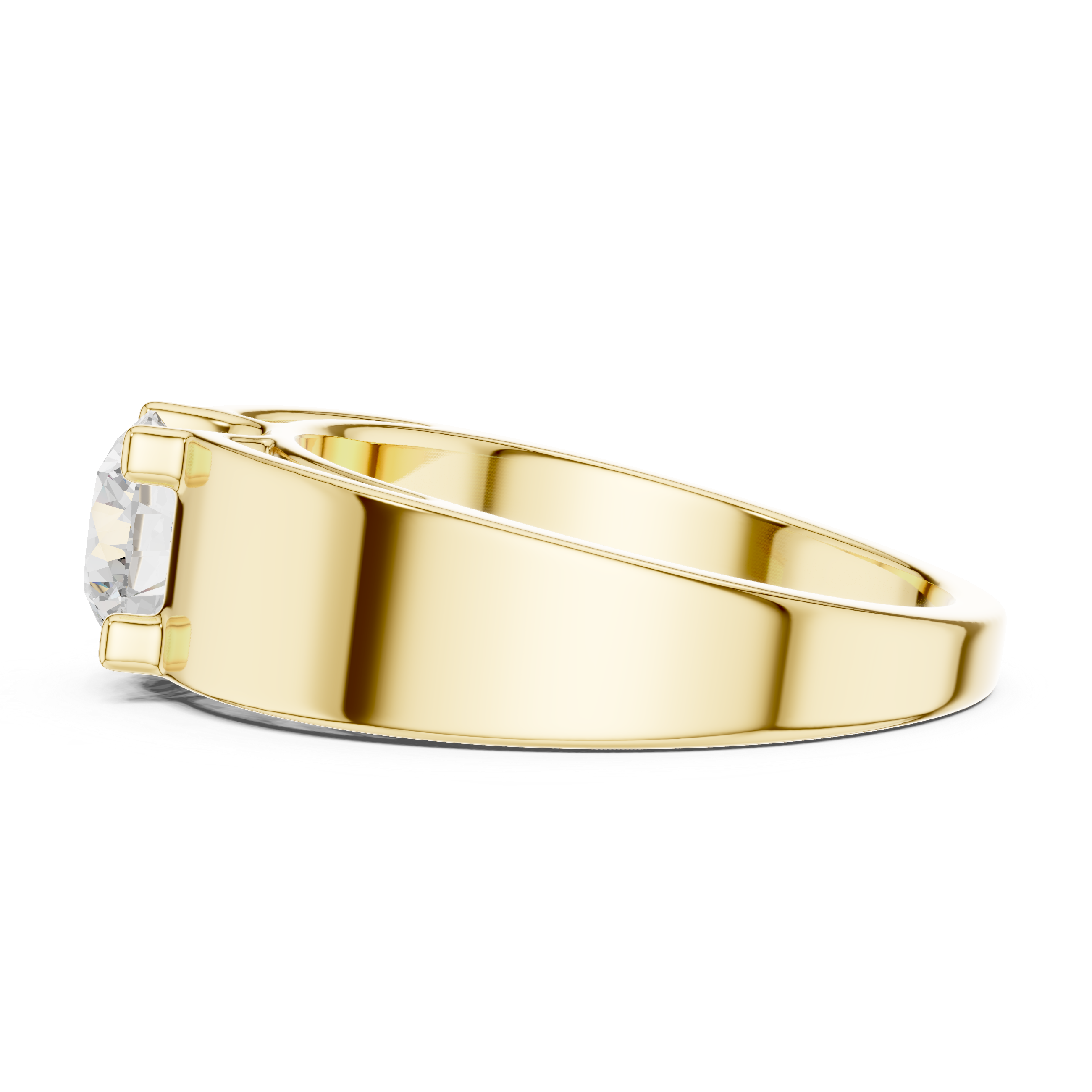 Men’s Classic Solitaire Diamond Ring in Gold