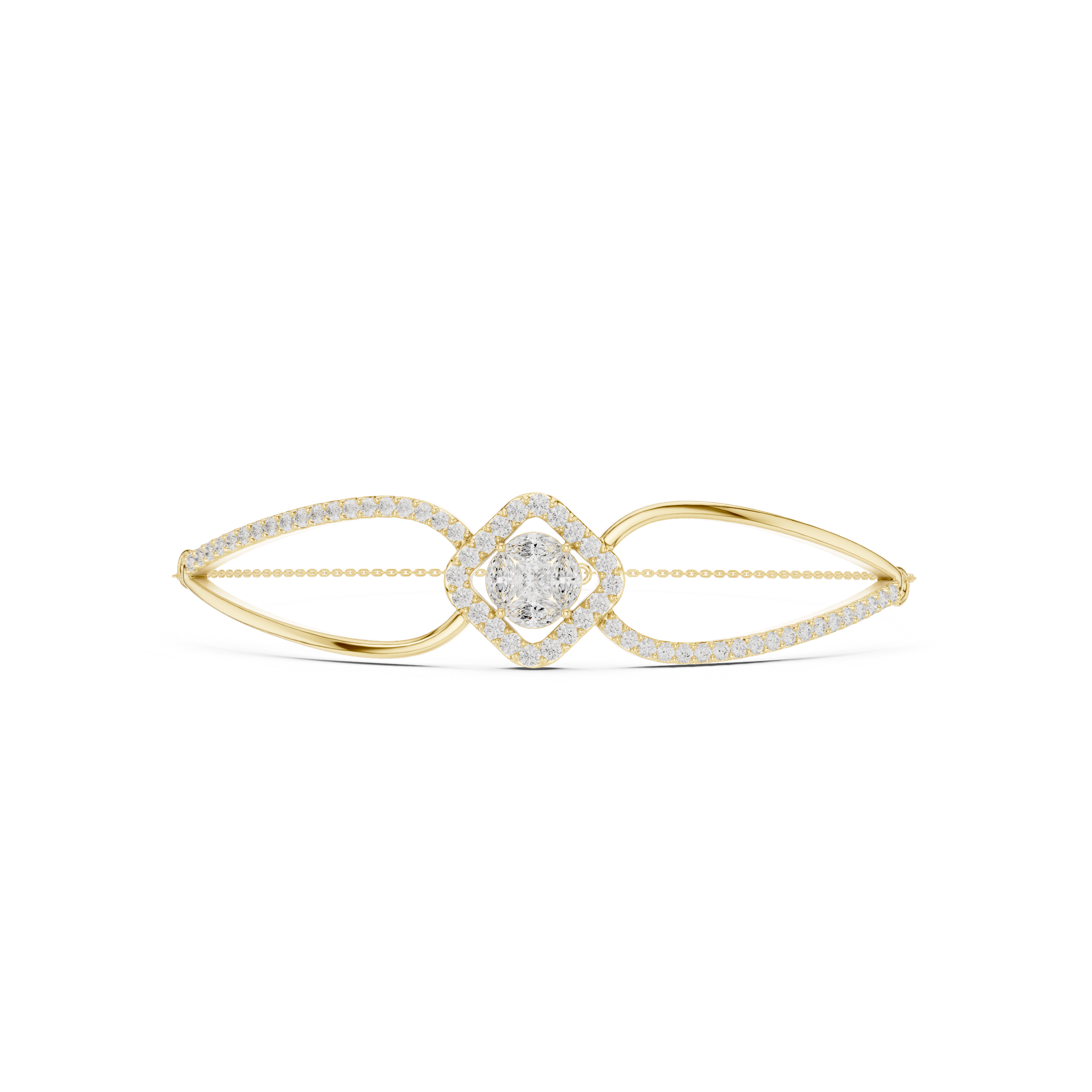 Infinity Diamond Halo Center Bracelet