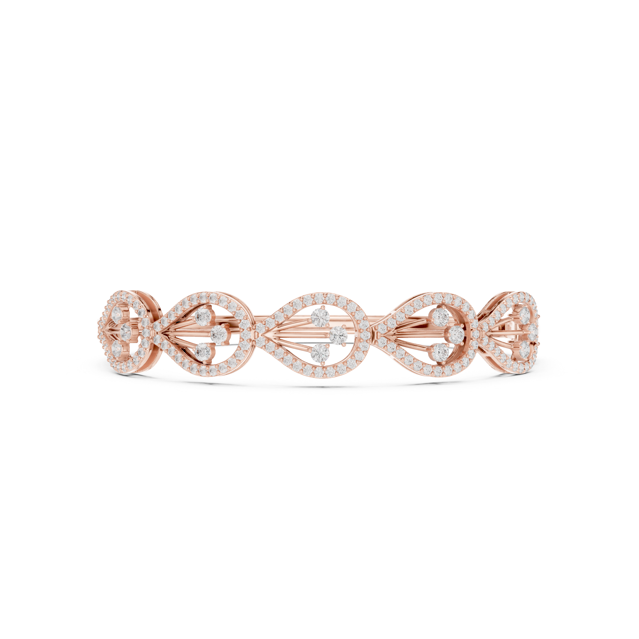 Infinity Halo Diamond Bangle Bracelet