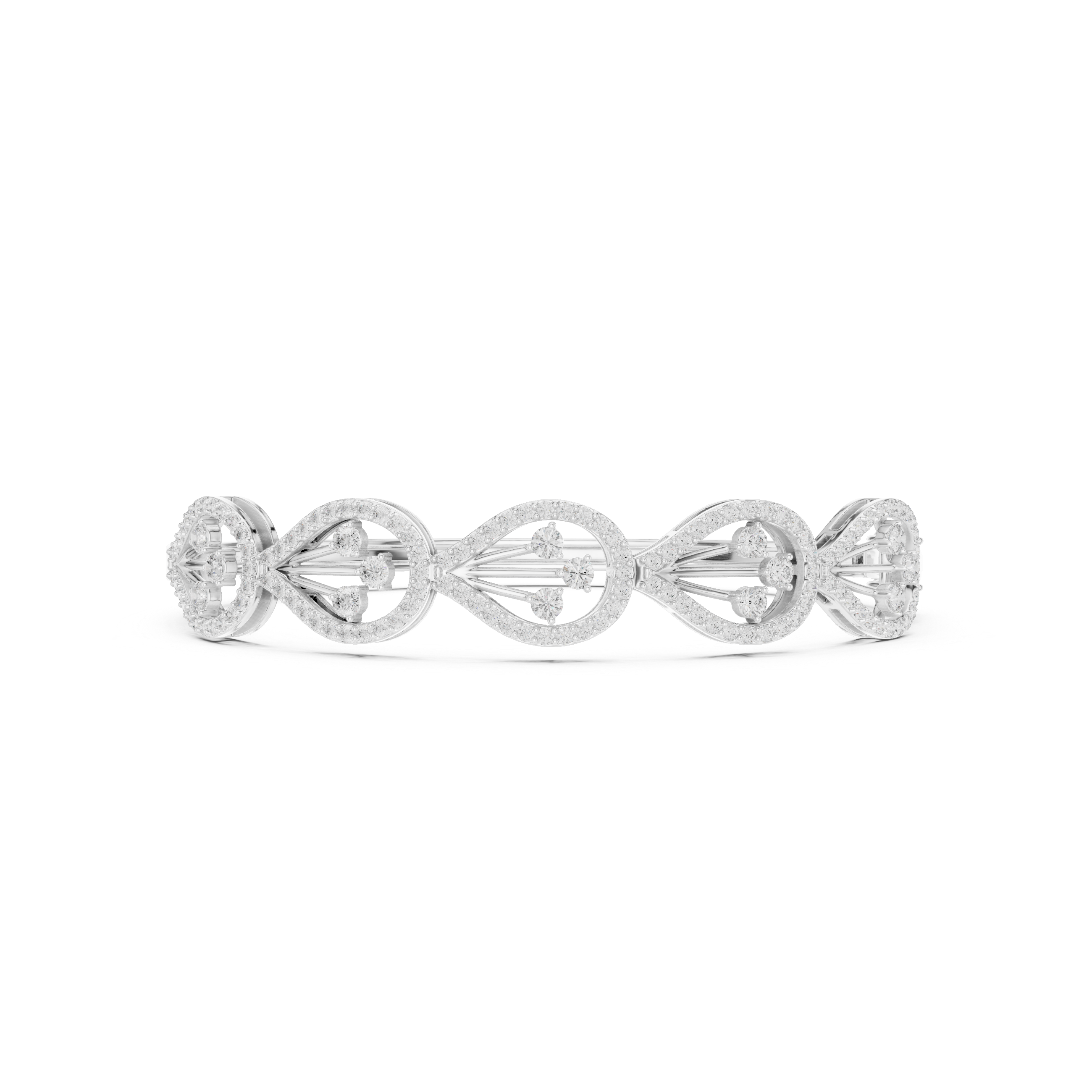 Infinity Halo Diamond Bangle Bracelet