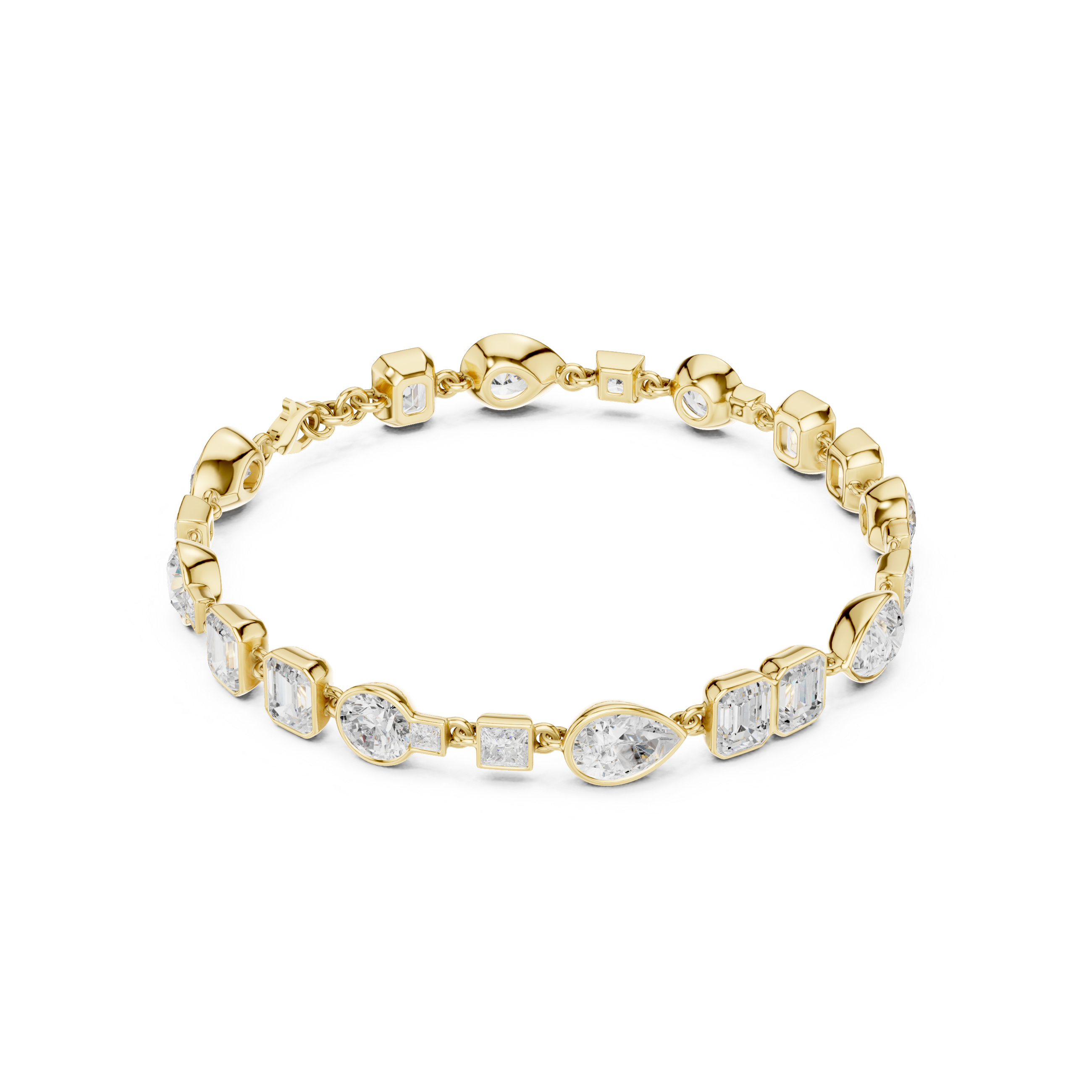 Mixed Shape Diamond Bracelet – Modern Harmony Design