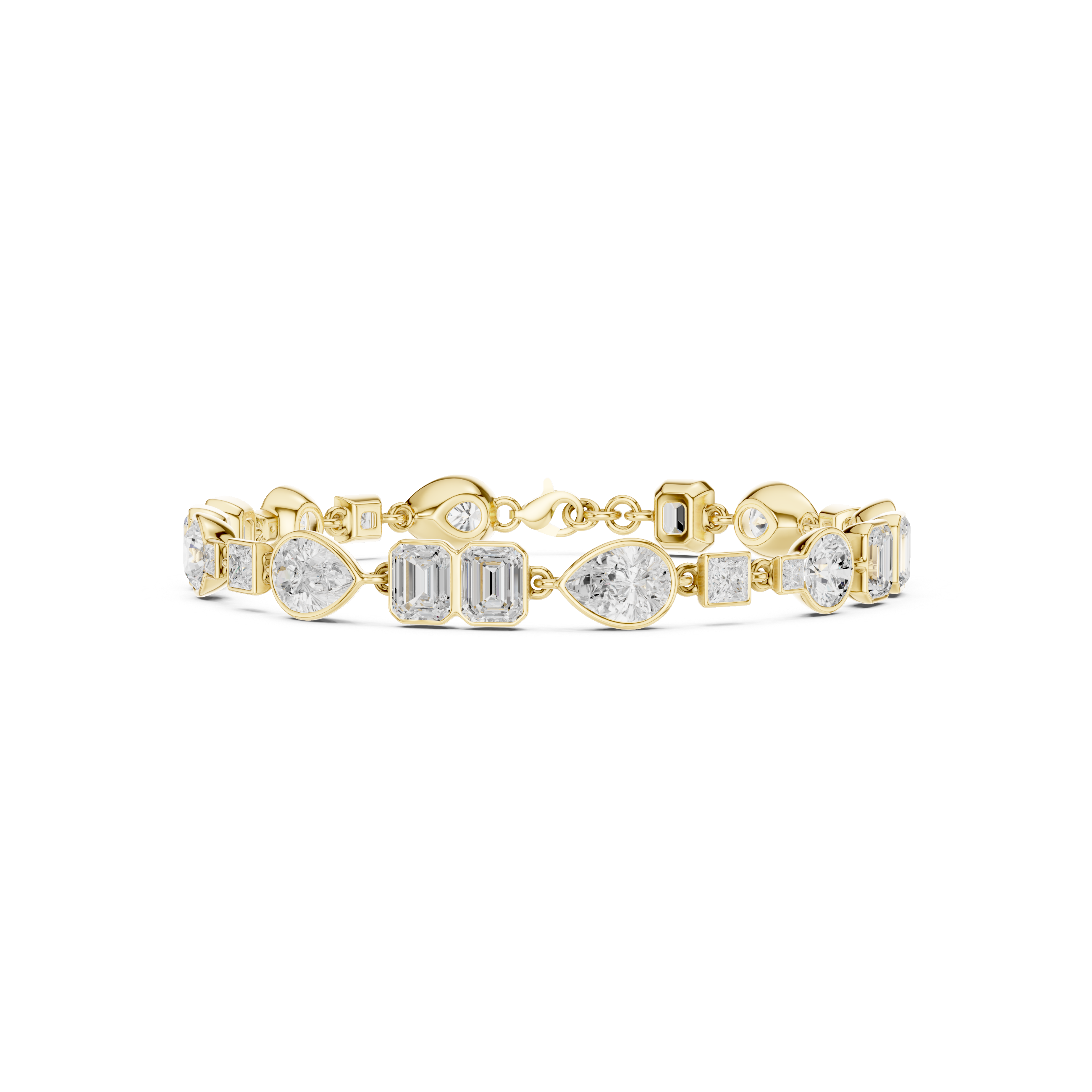 Mixed Shape Diamond Bracelet – Modern Harmony Design