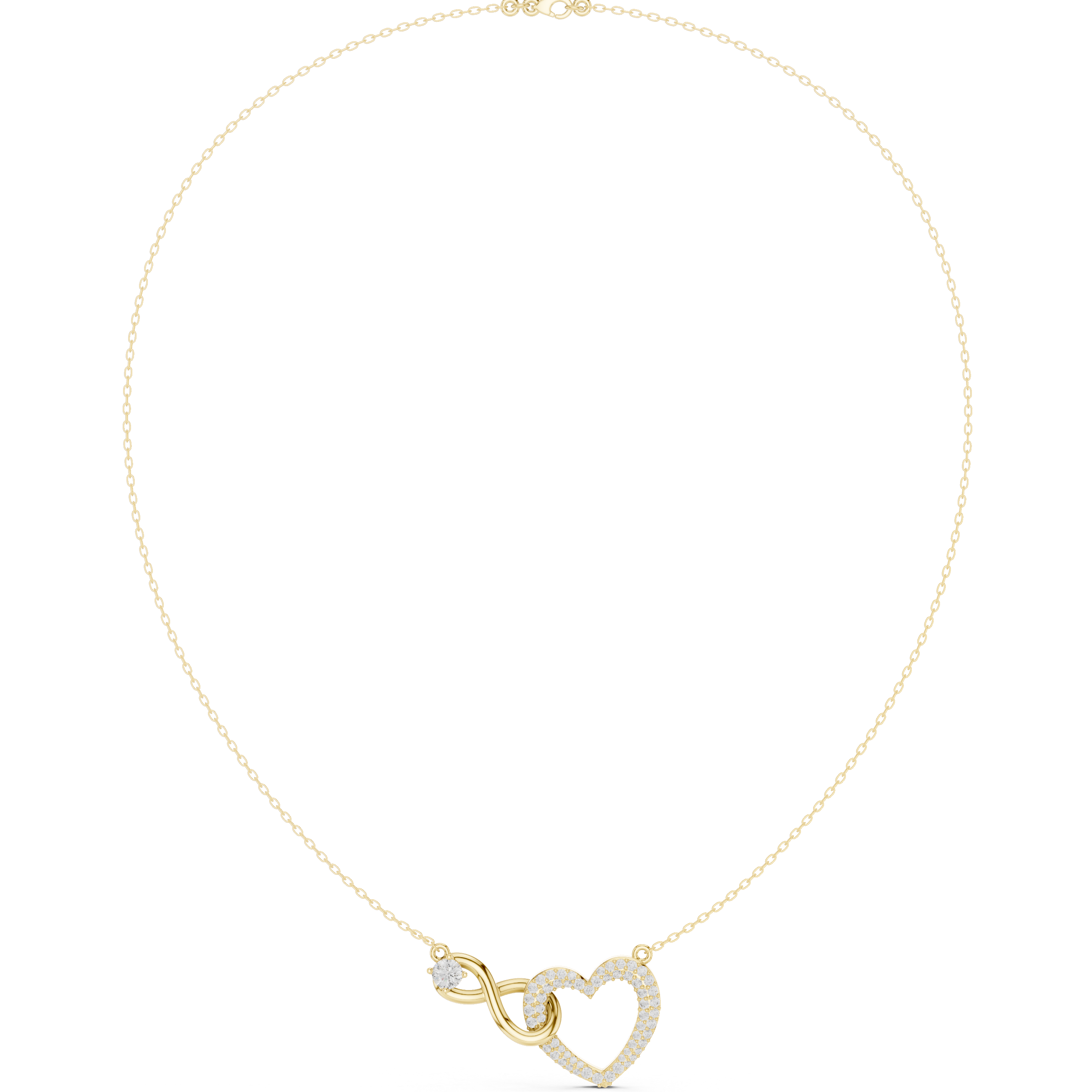 Infinity Heart Diamond Necklace – Modern Love Symbol Design