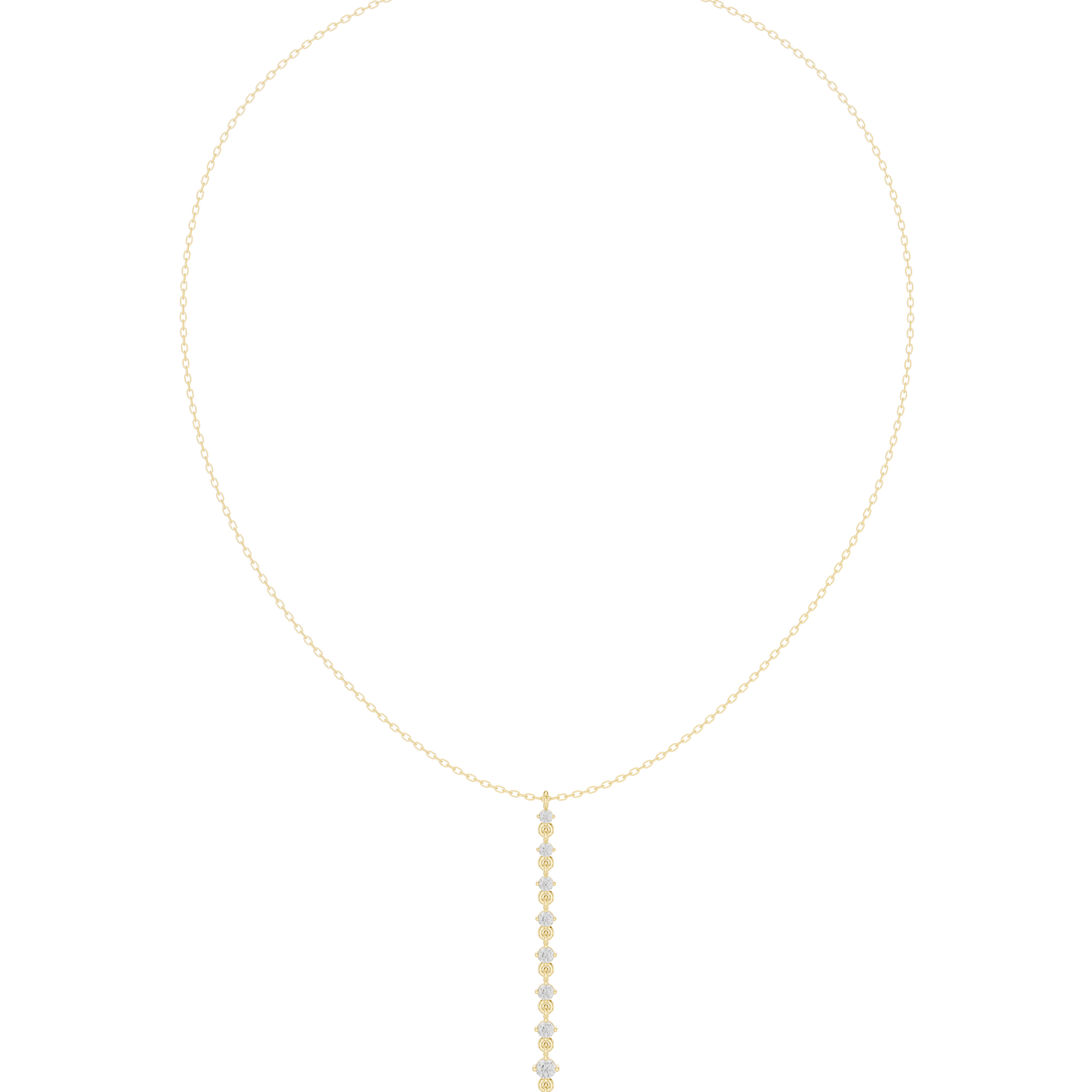 Minimal Drop Diamond Bar Necklace – Elegant Linear Design