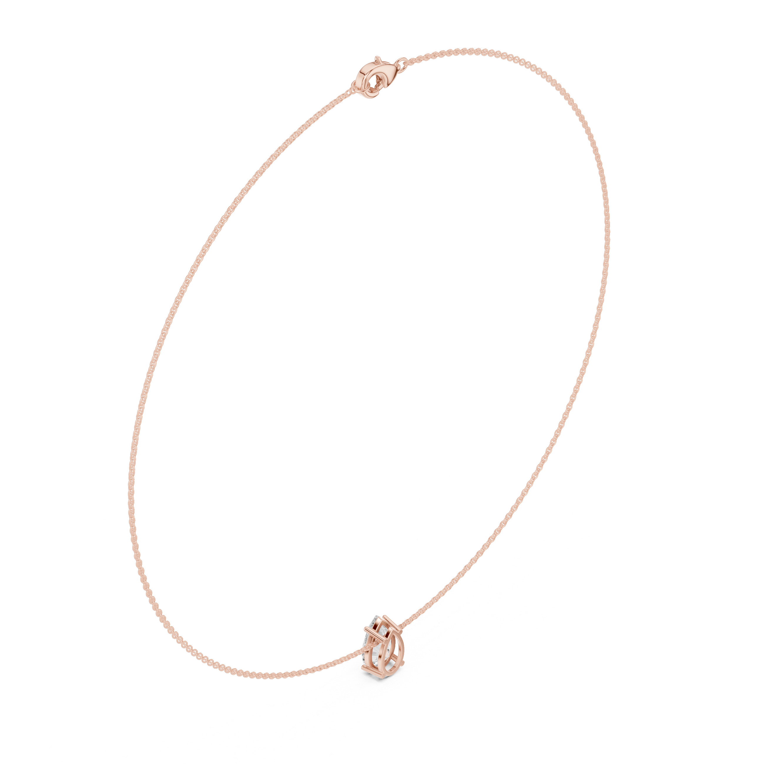 Minimal Pear Cut Solitaire Necklace – Elegant Drop Pendant