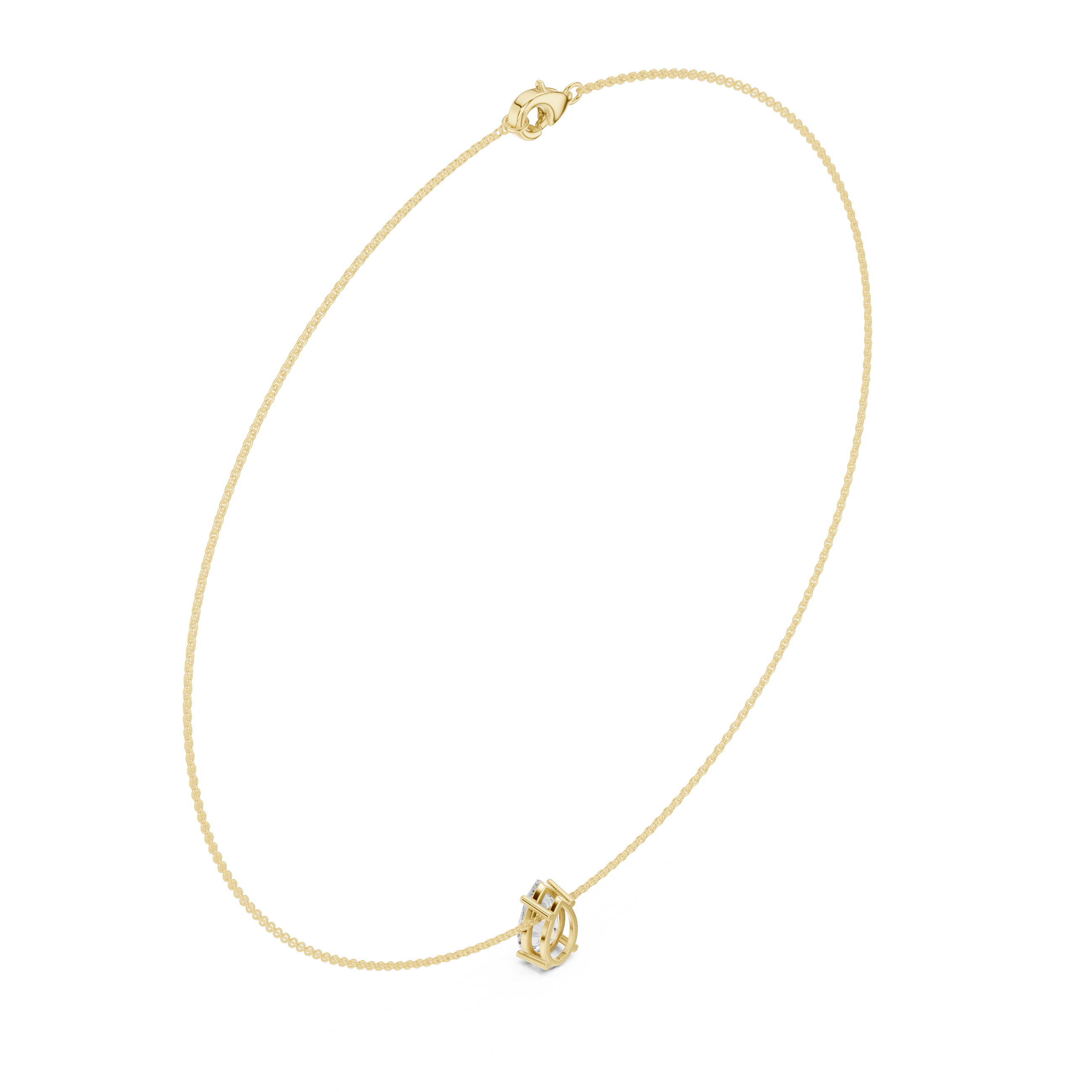 Minimal Pear Cut Solitaire Necklace – Elegant Drop Pendant