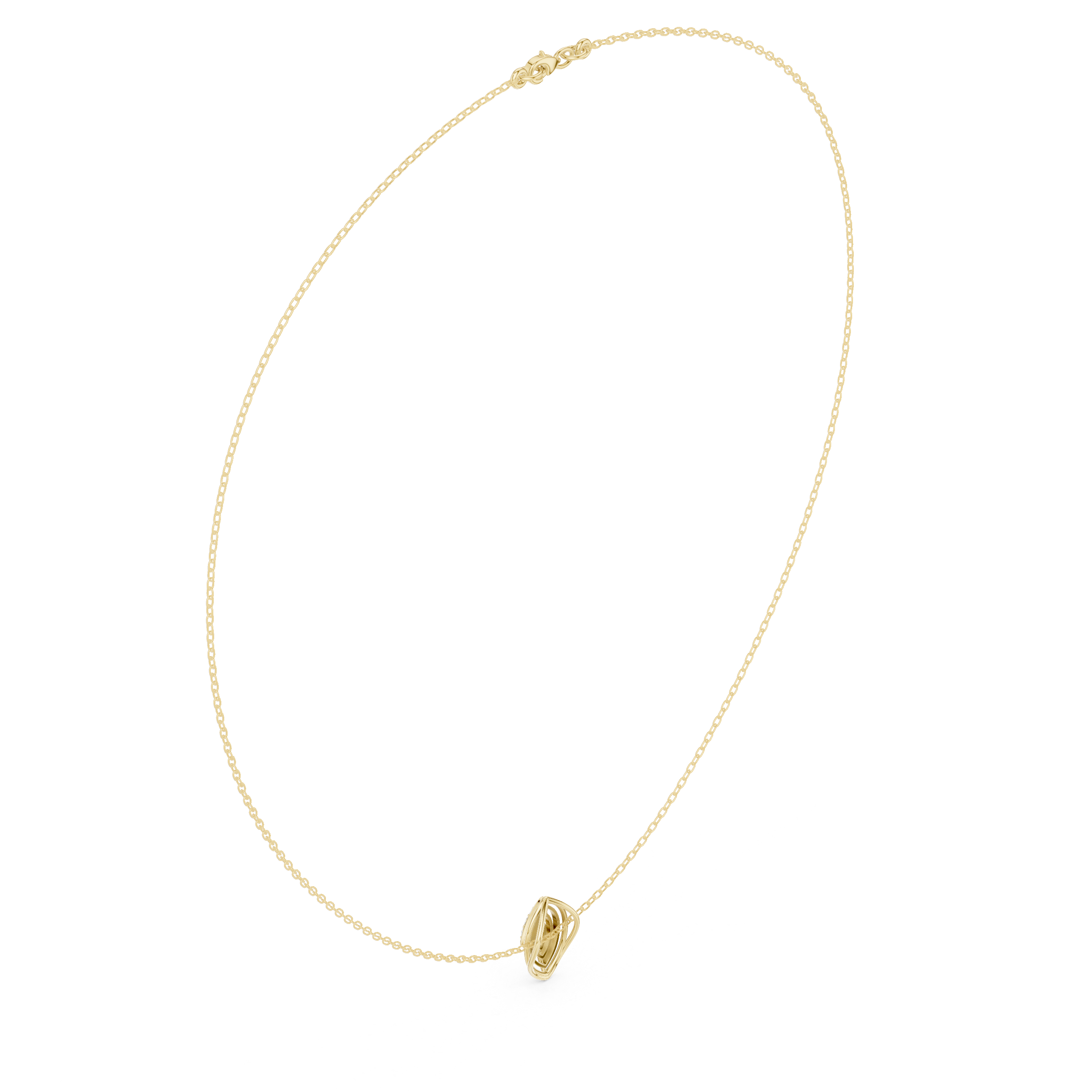 Leaf Inspired Diamond Pendant Necklace
