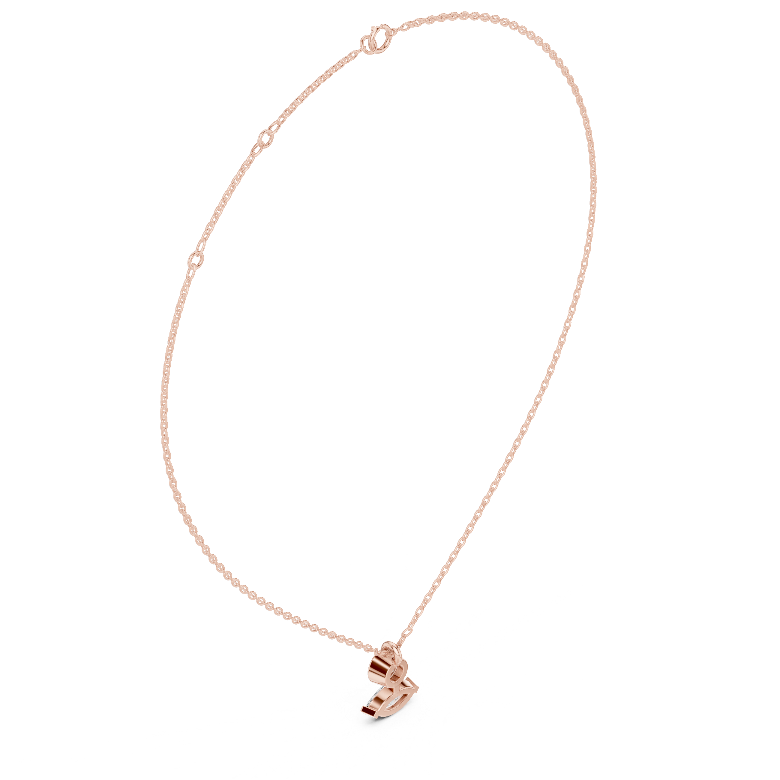 Minimalist Bezel & Marquise Diamond Pendant Necklace
