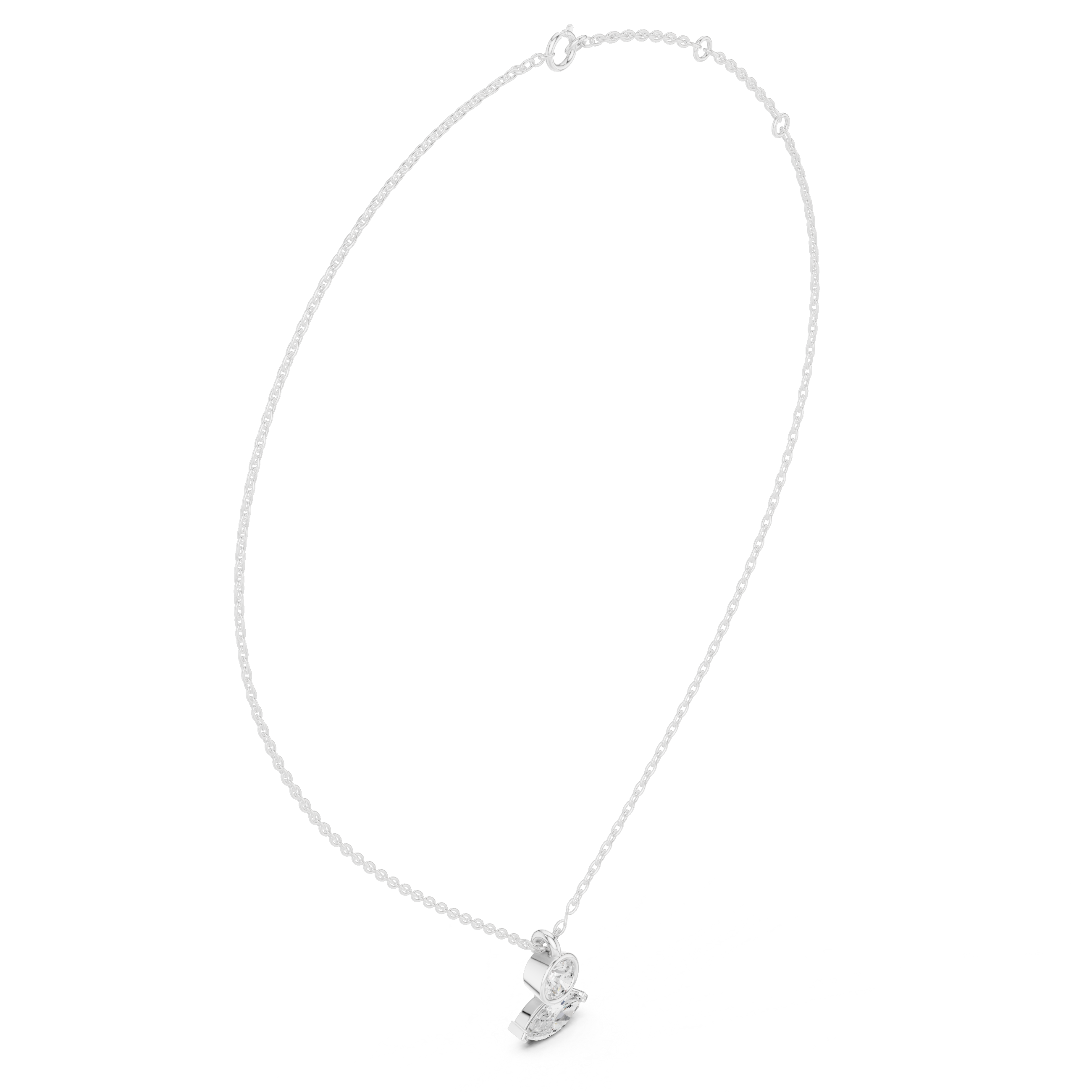 Minimalist Bezel & Marquise Diamond Pendant Necklace