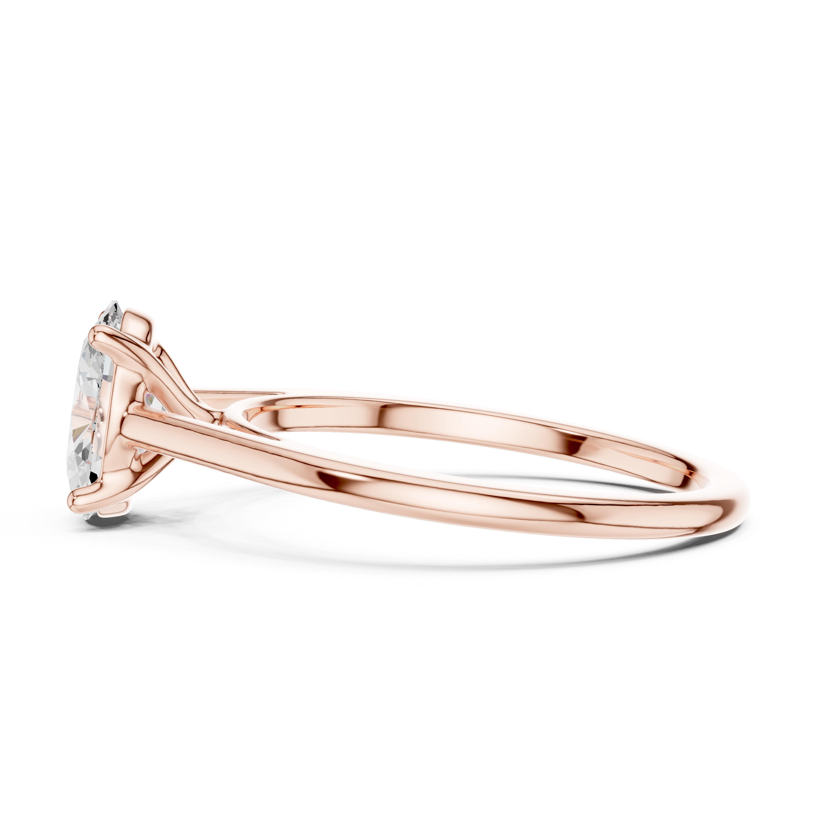 Oval Solitaire Engagement Ring – Classic Four Prong Diamond Ring