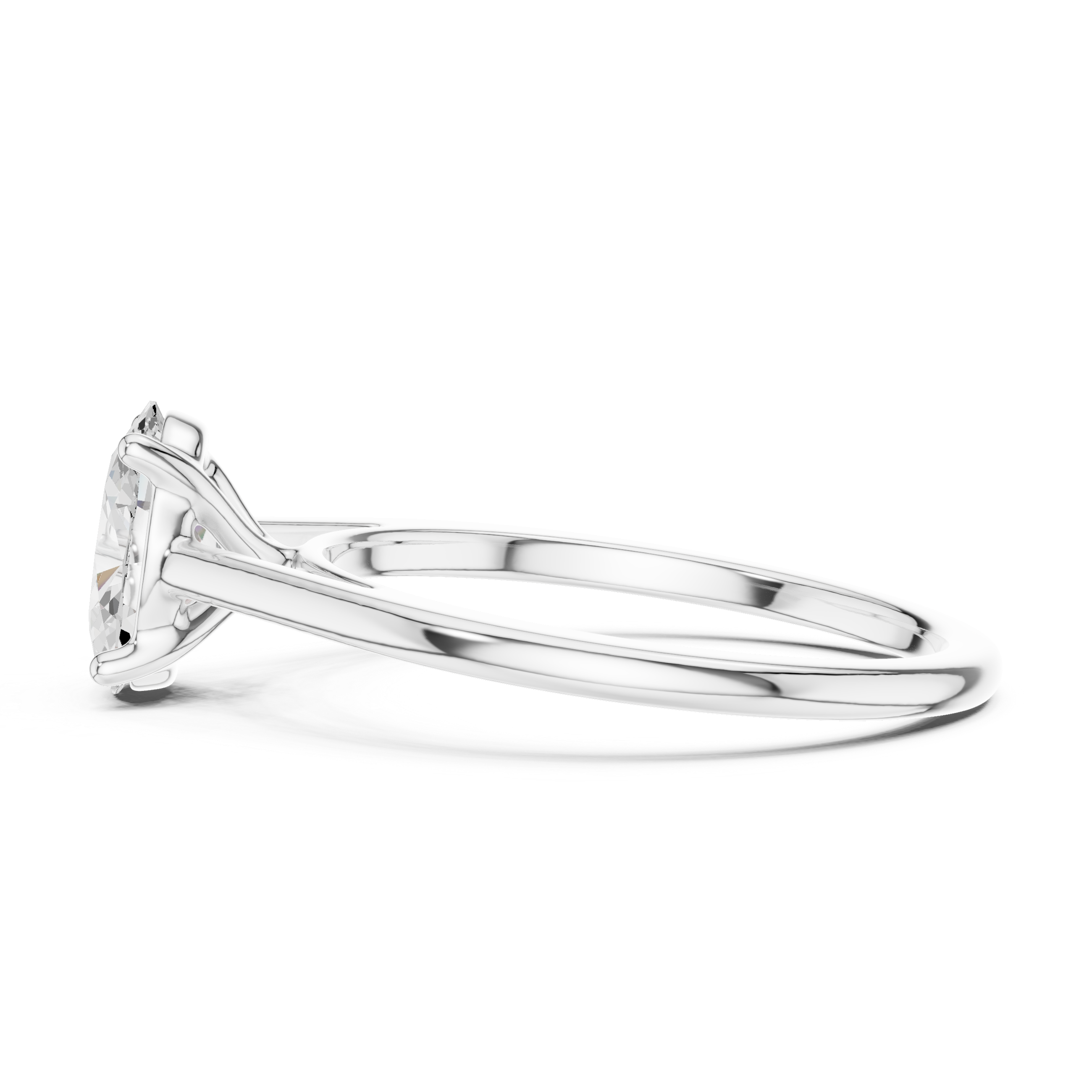 Oval Solitaire Engagement Ring – Classic Four Prong Diamond Ring