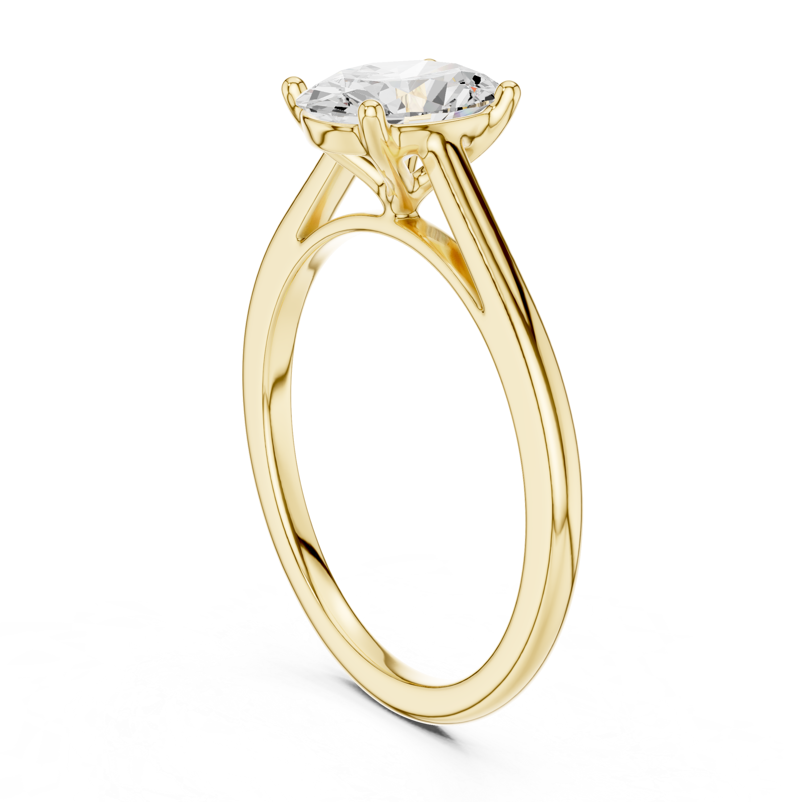 Oval Solitaire Engagement Ring – Classic Four Prong Diamond Ring