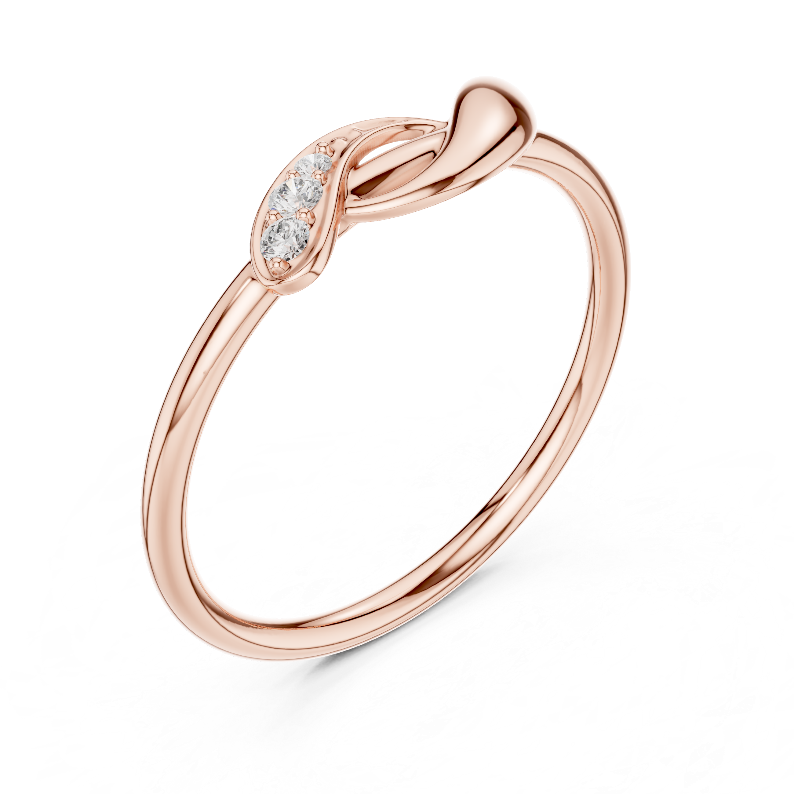 Infinity Twist Diamond Accent Ring