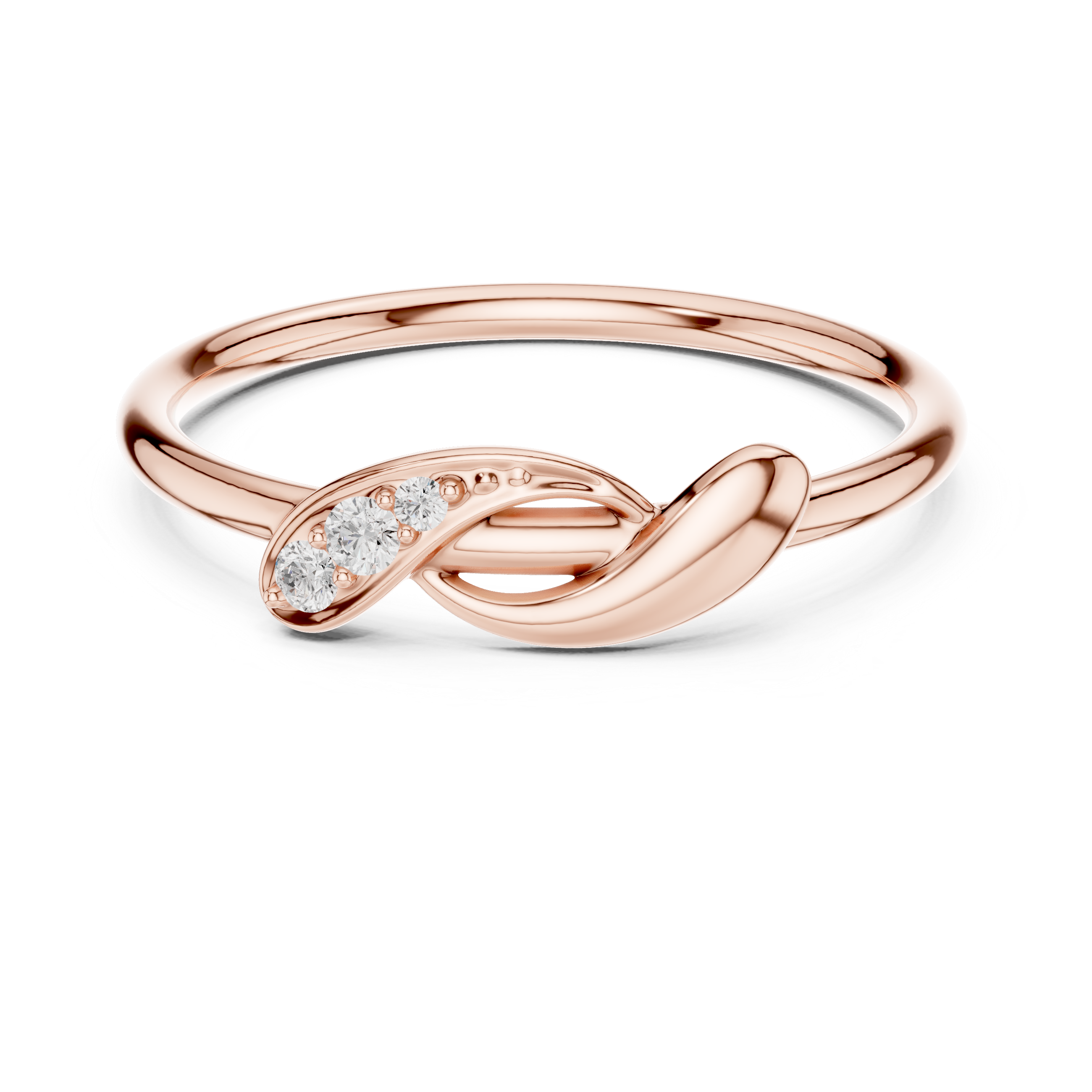 Infinity Twist Diamond Accent Ring