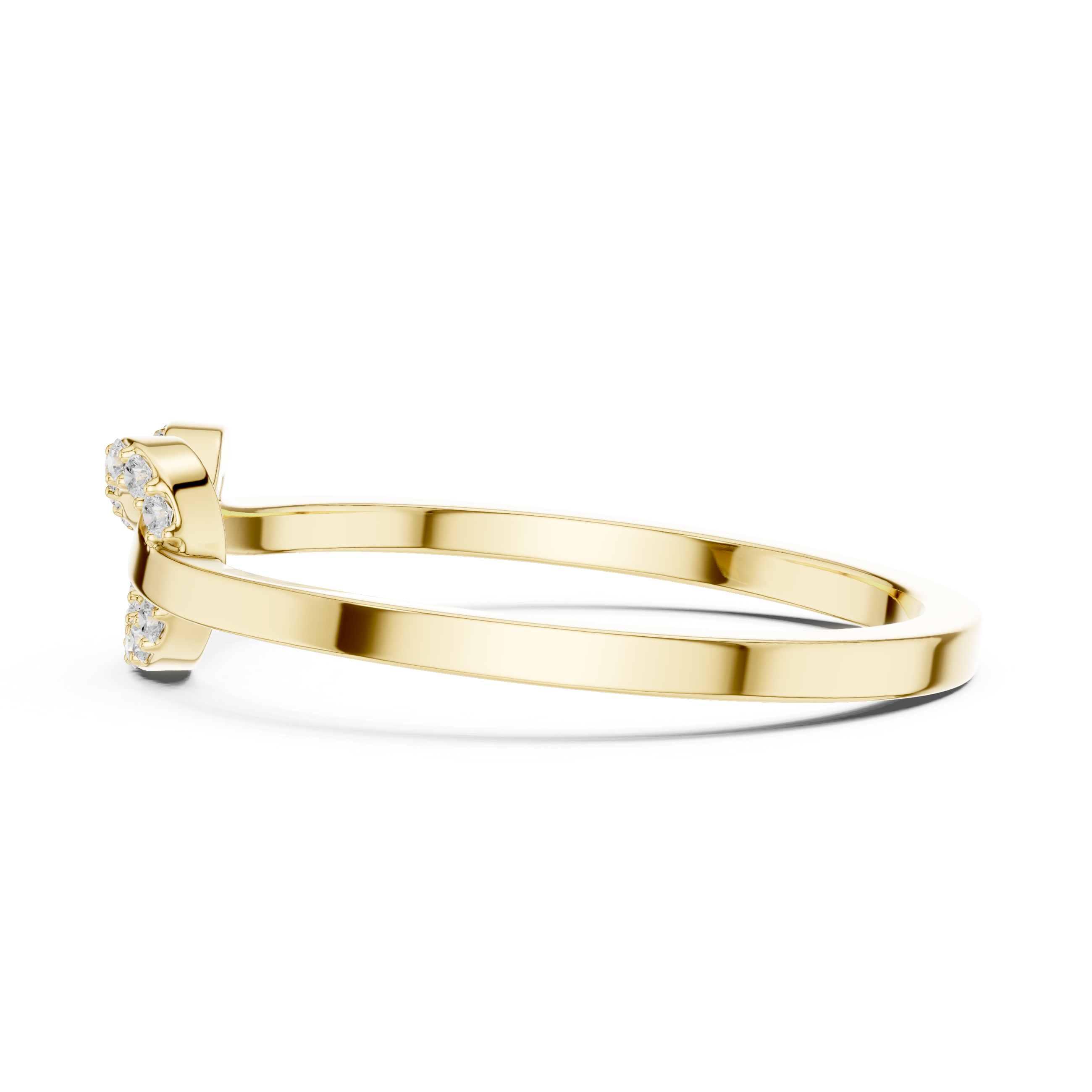 Infinity Knot Diamond Ring – Pavé Set Open Loop Promise Ring